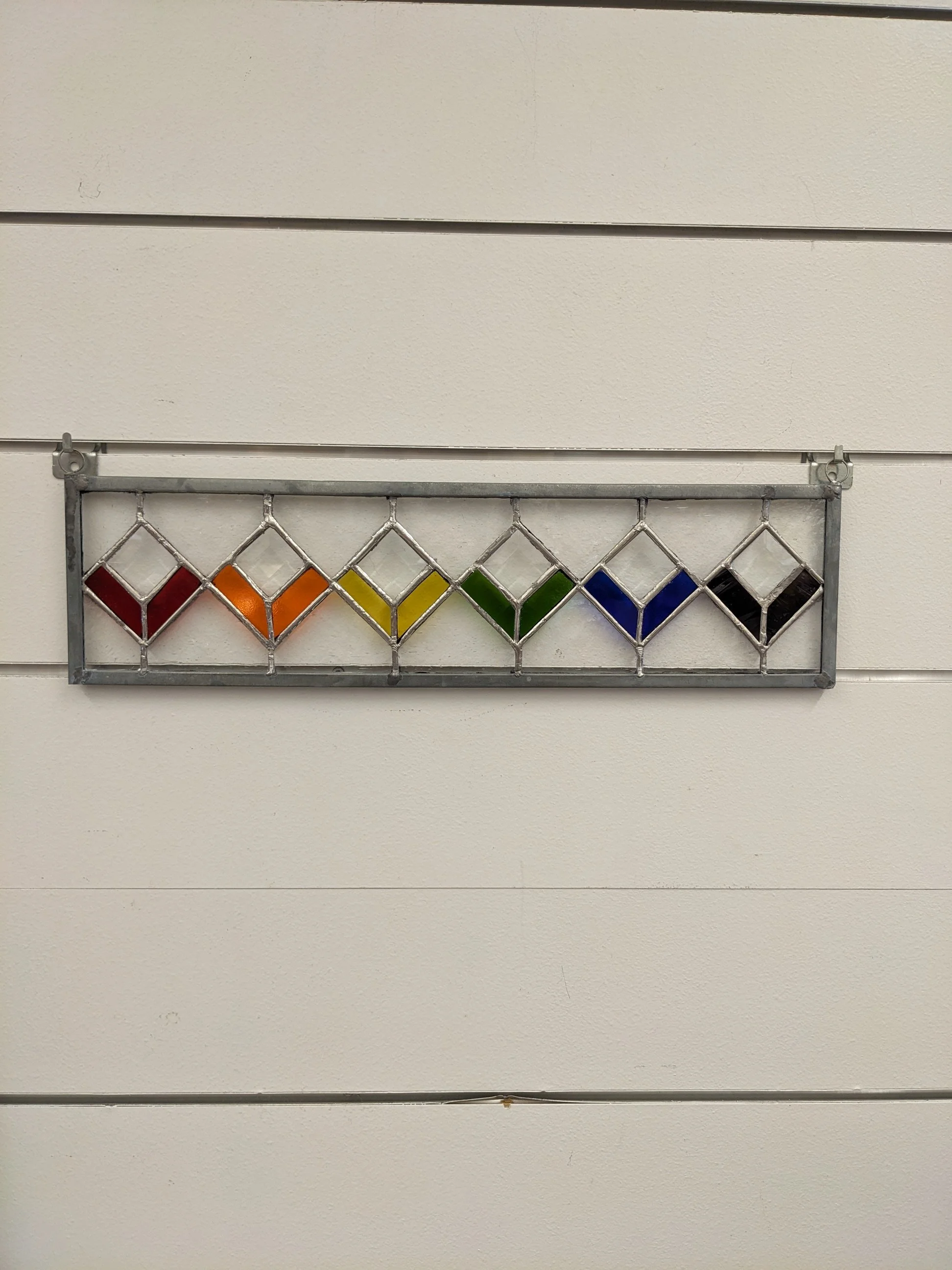 Rainbow Diamond Transom Stained Glass