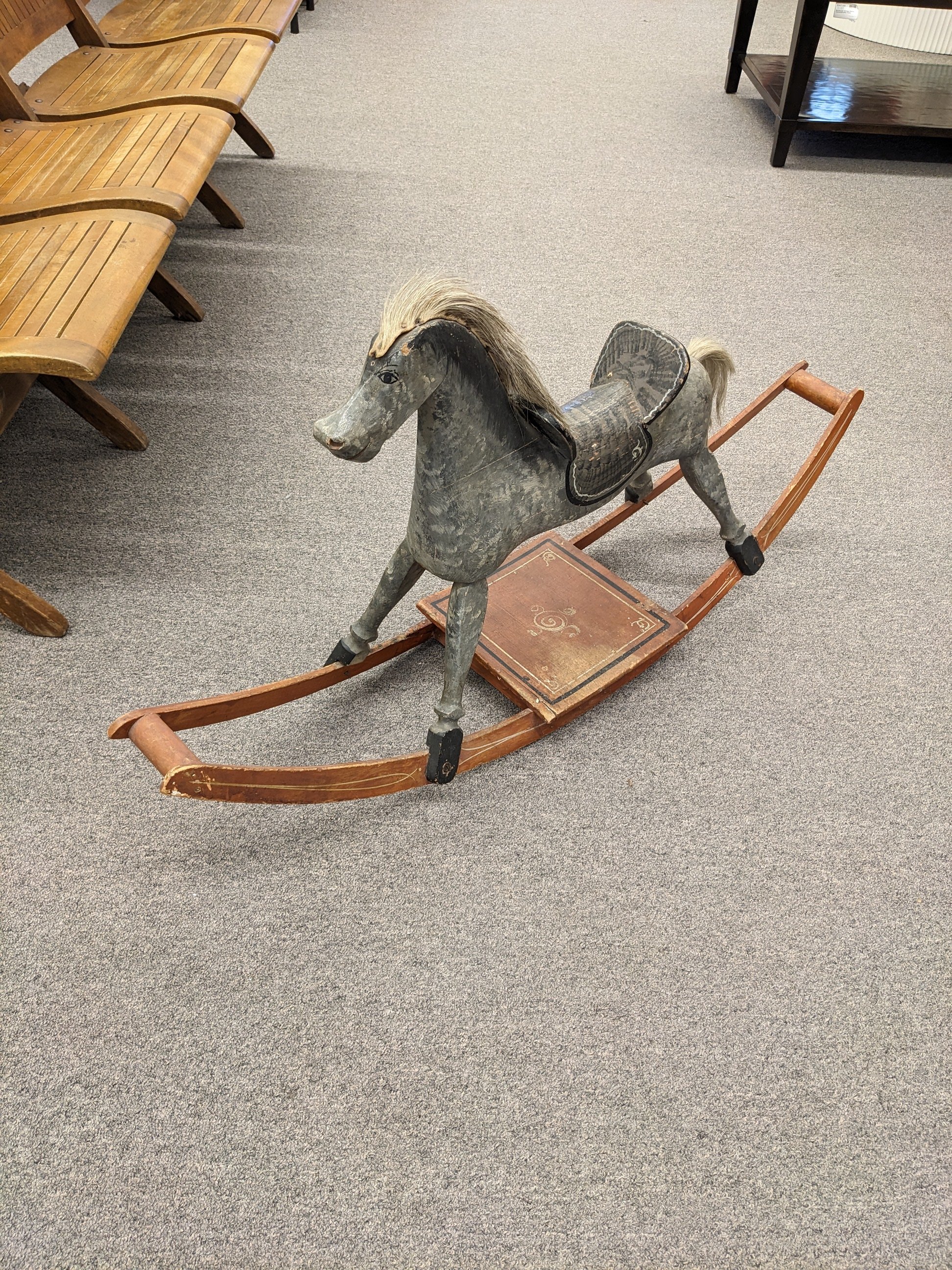 Primitive Folk Art Rocking Horse