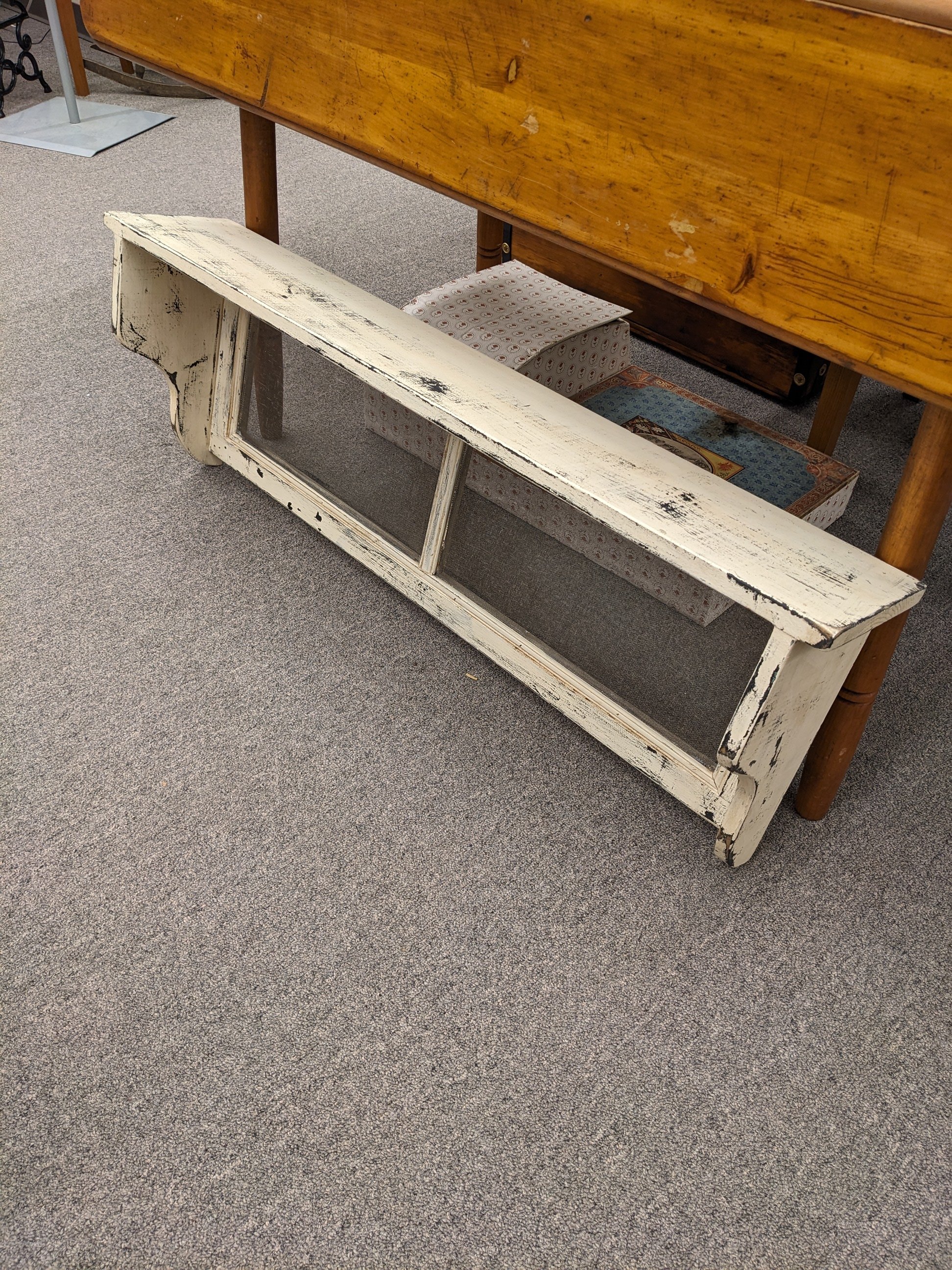 Distressed Screens Wall Shelf