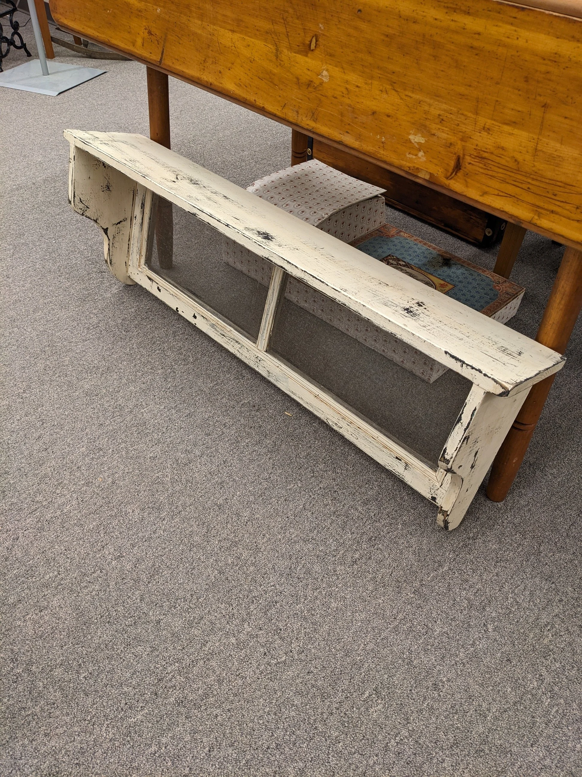 Distressed Screens Wall Shelf