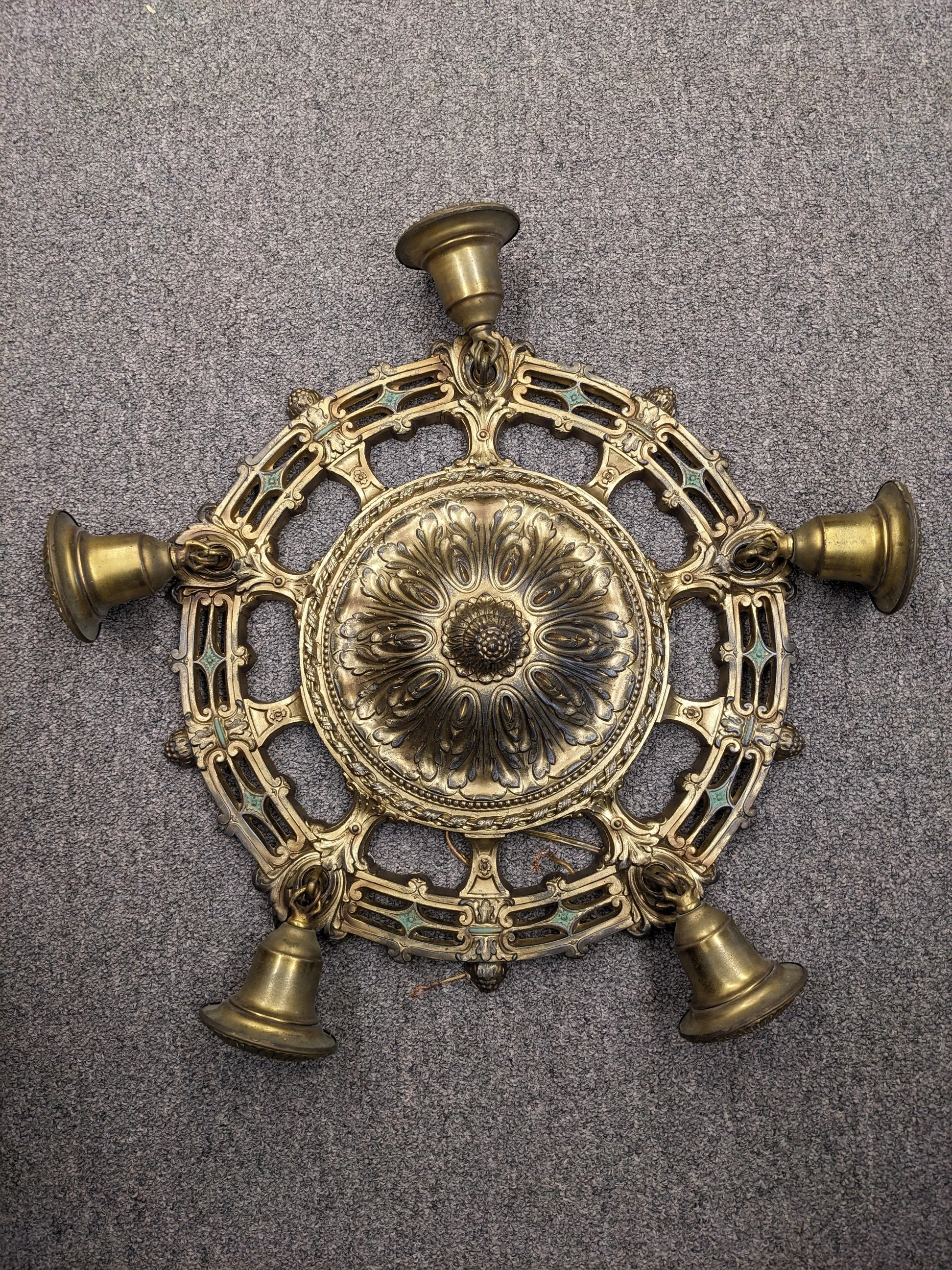 1920's Beaux-Arts 5-Light Ceiling Fixture