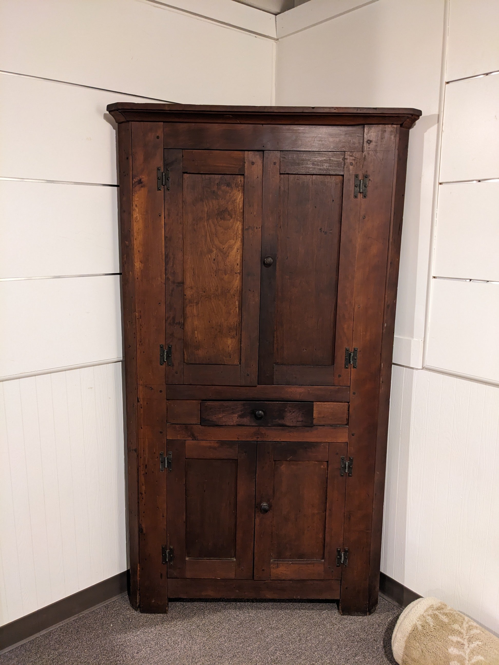 19th Century Pine Corner Cabinet