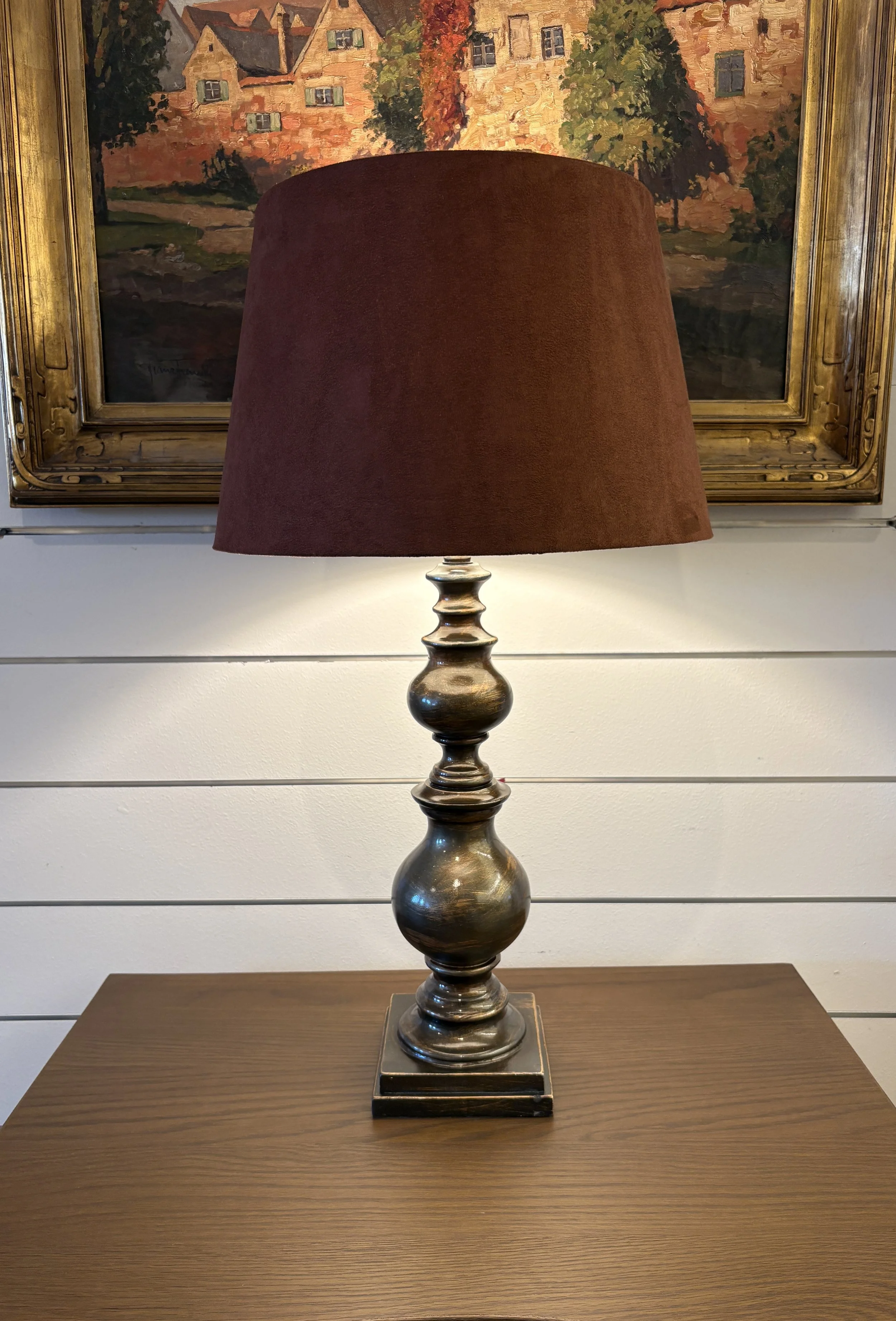 Suede Shade Table Lamp