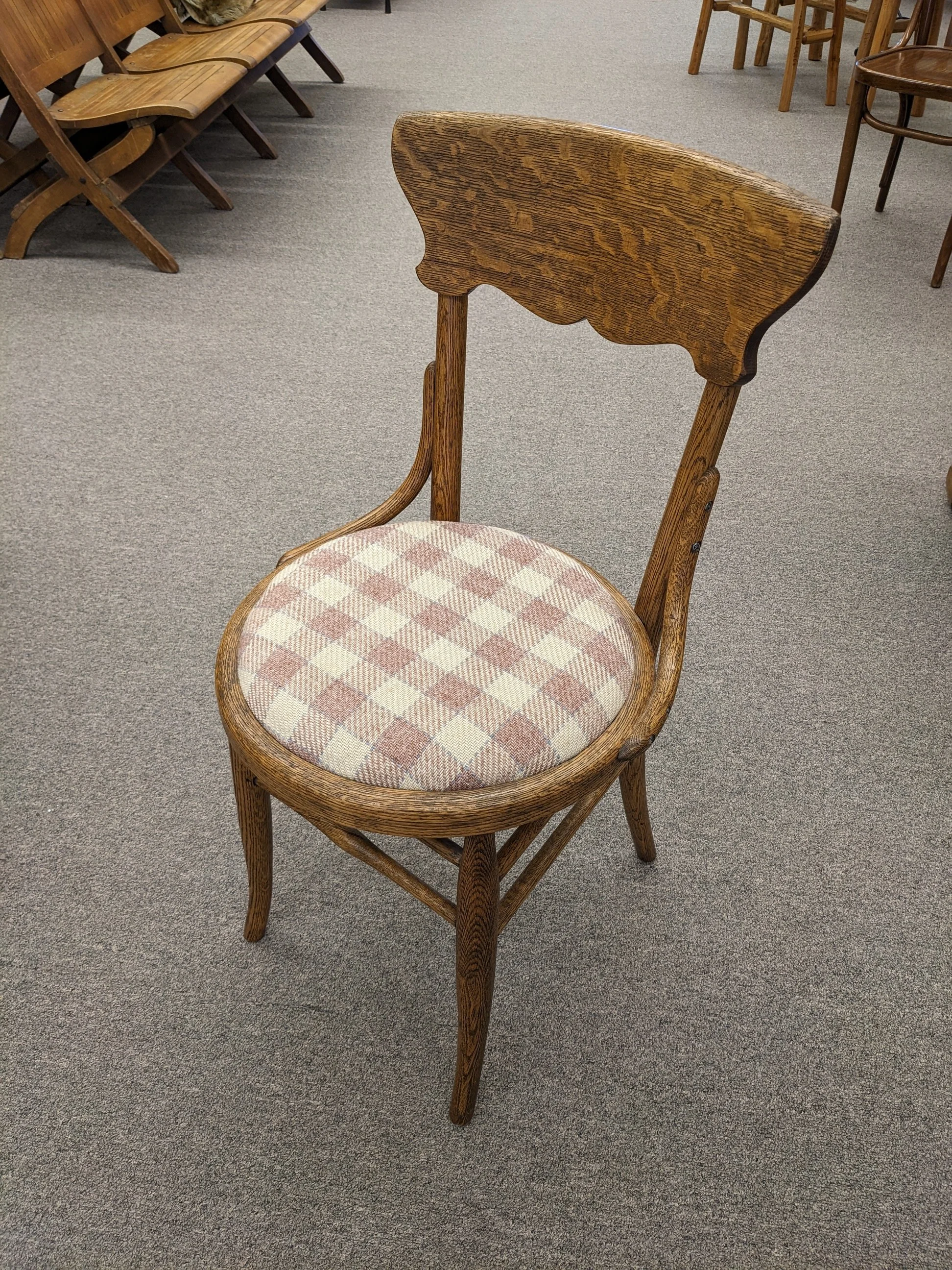 Antique Tiger Oak Bistro-Style Chair