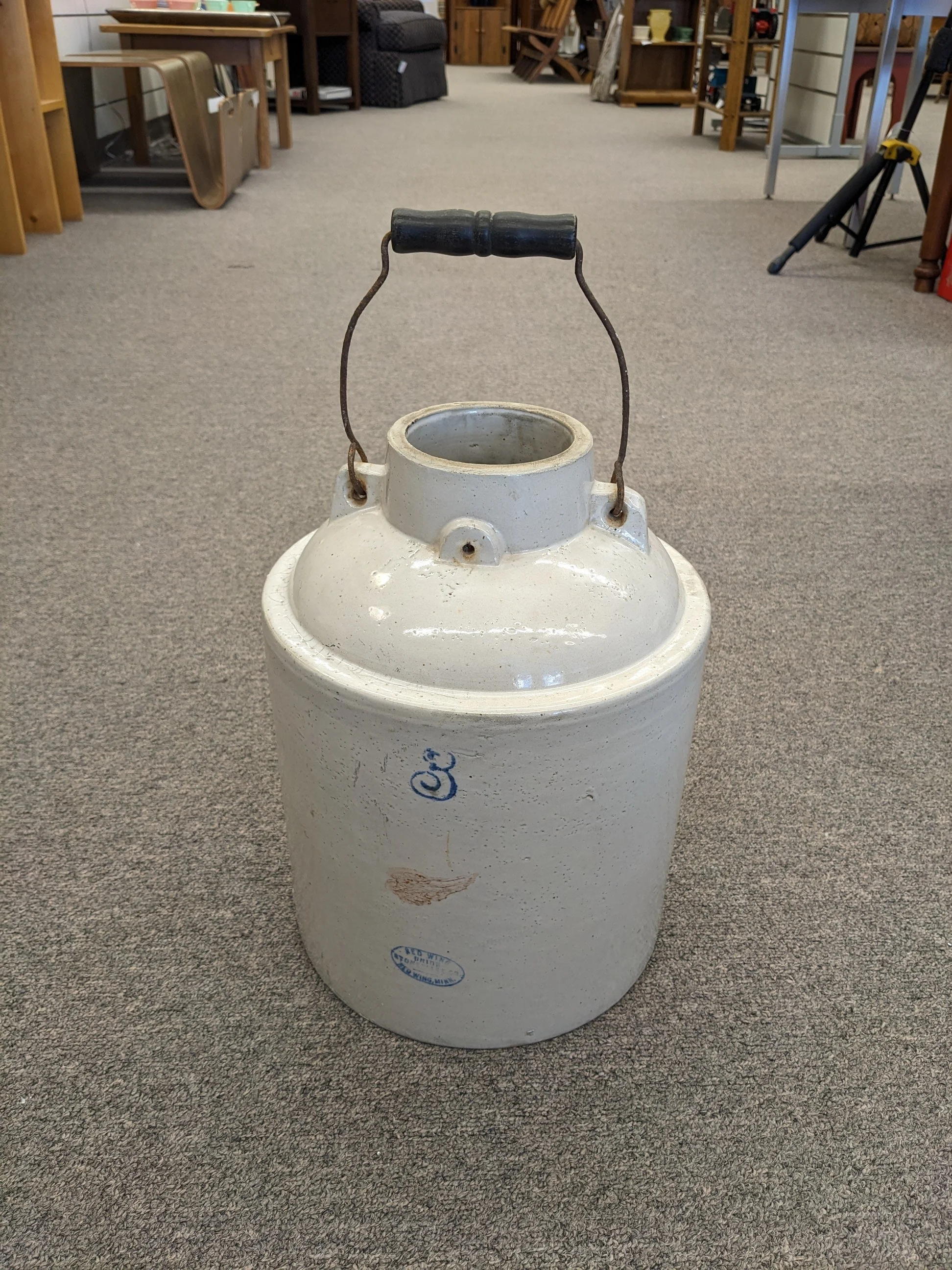 Antique Red Wing 3 Gallon Canning Crock