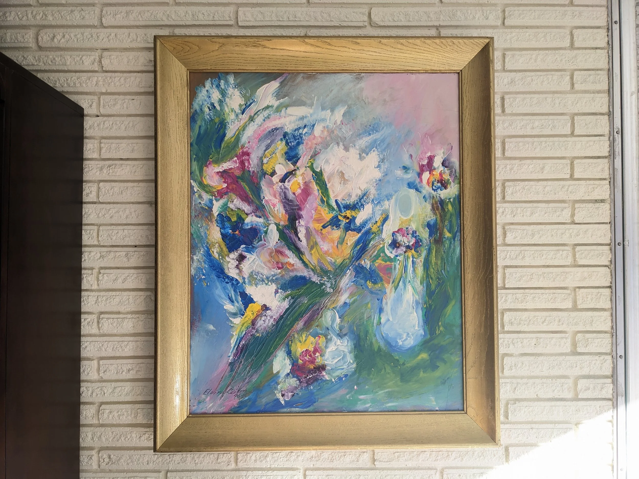 Original Abstract Floral Painting