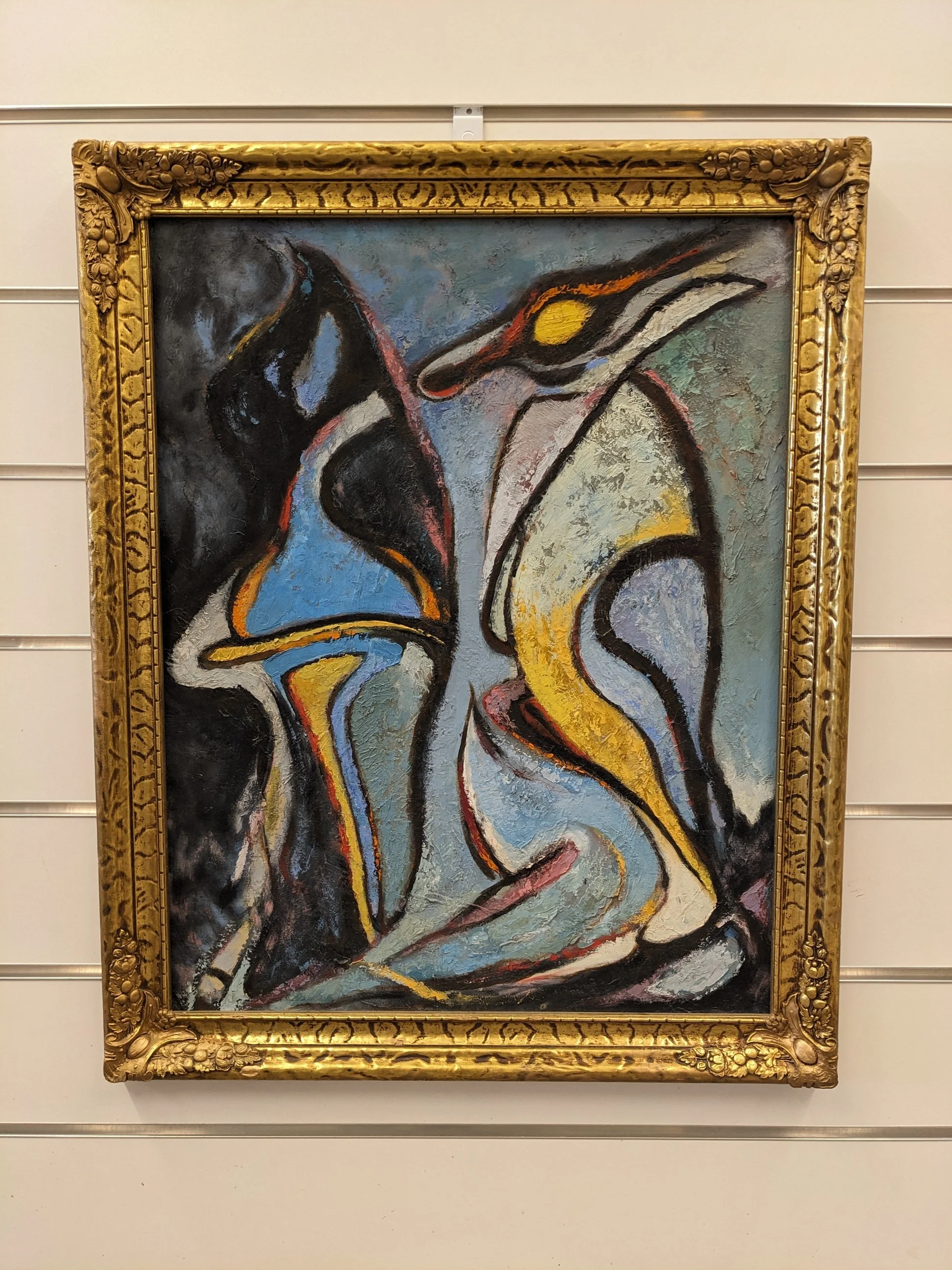 Abstract Pterodactyl &amp; Butterfly Painting