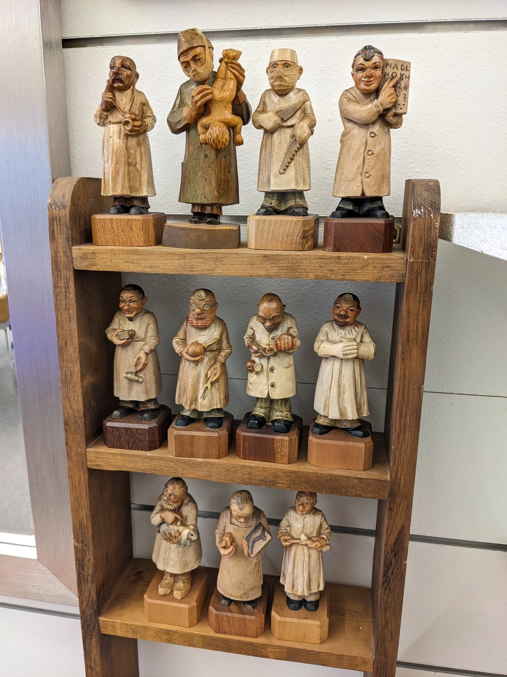 1950s Italian Carved Doctor Figurines