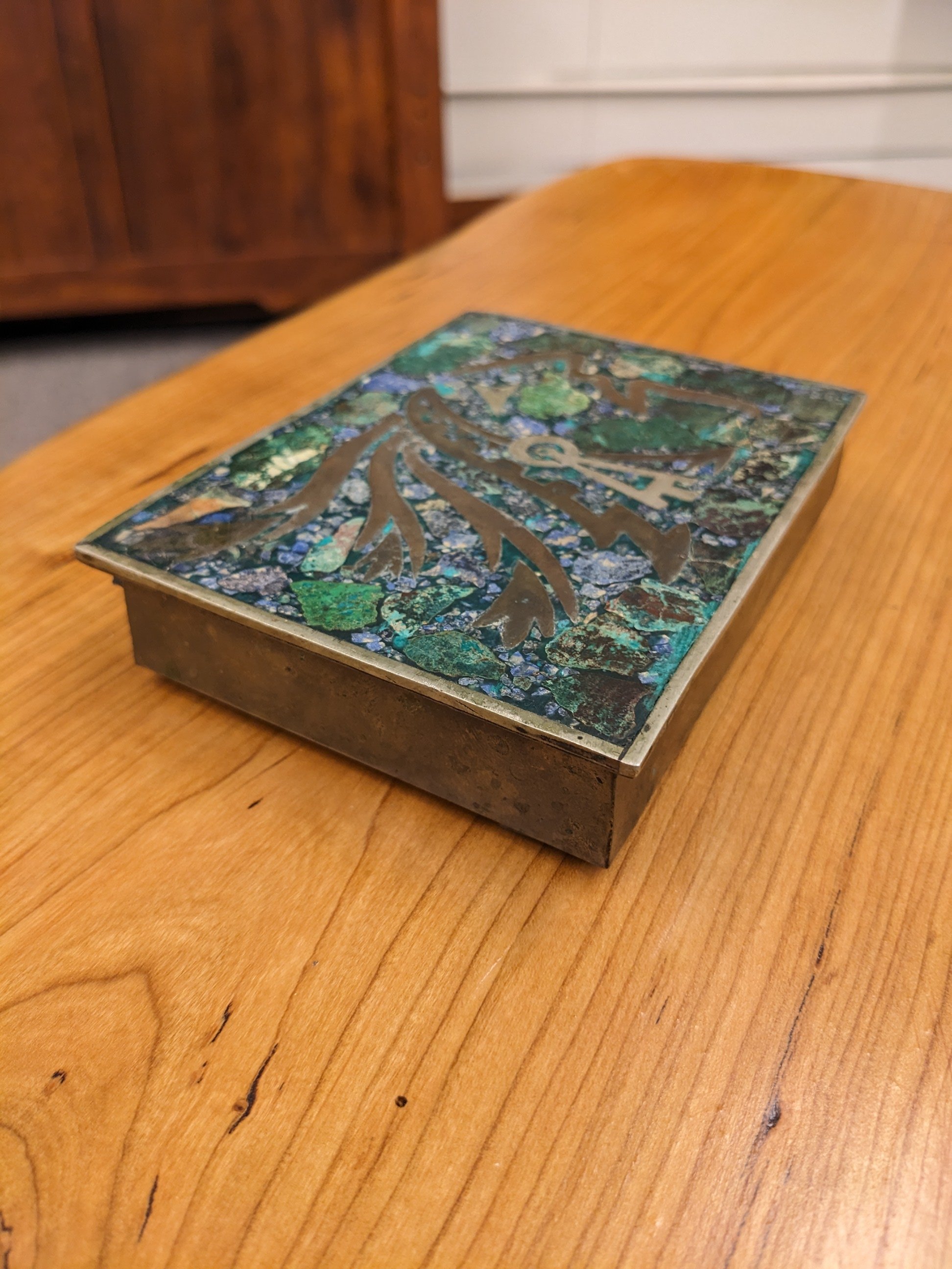 Los Castillo Taxco Mixed Metals Inlay Box