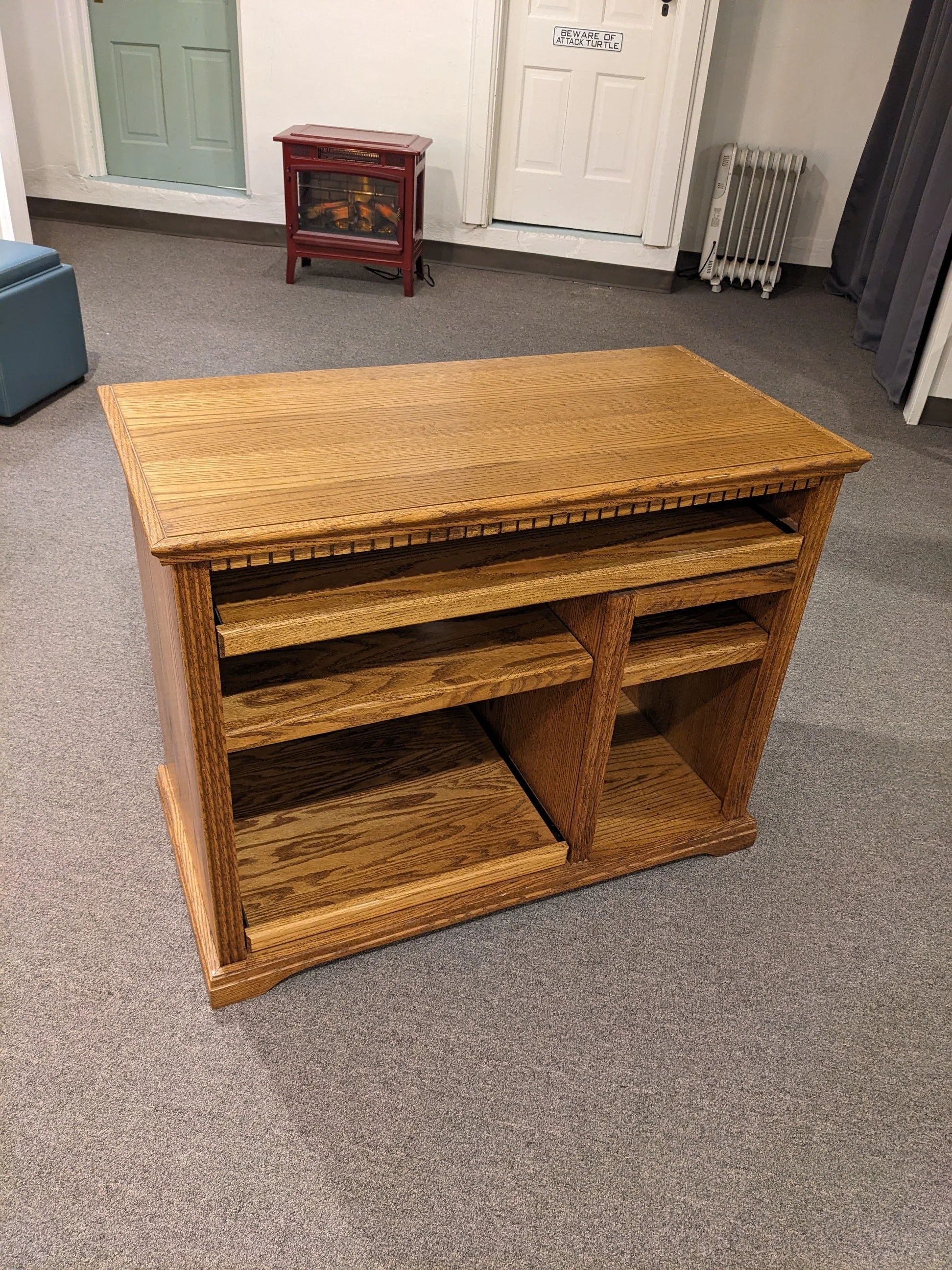 Compact Oak Computer Desk