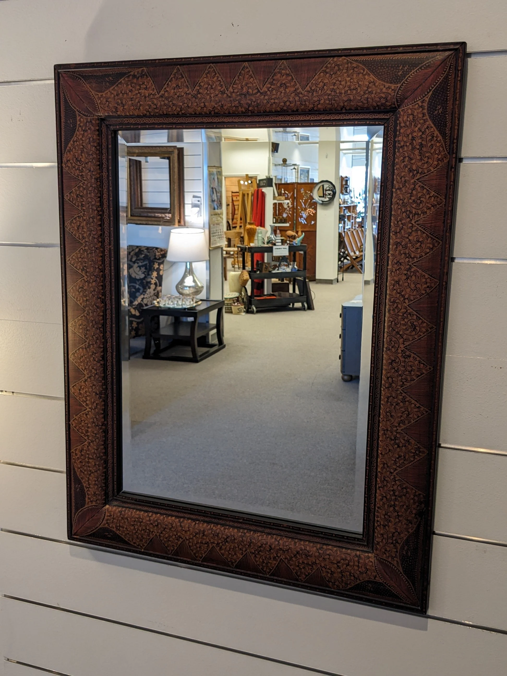 Old World Design Framed Wall Mirror