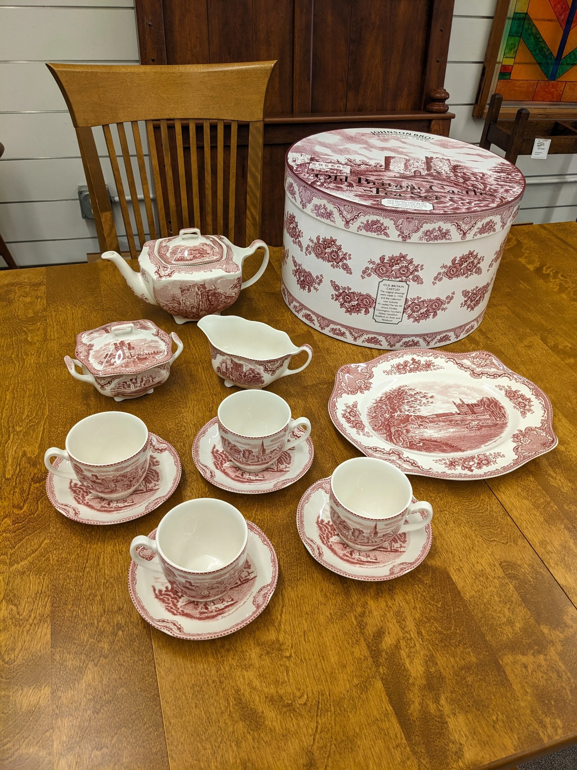 14Pc Johnson Bros Old Britain Castles Tea Set