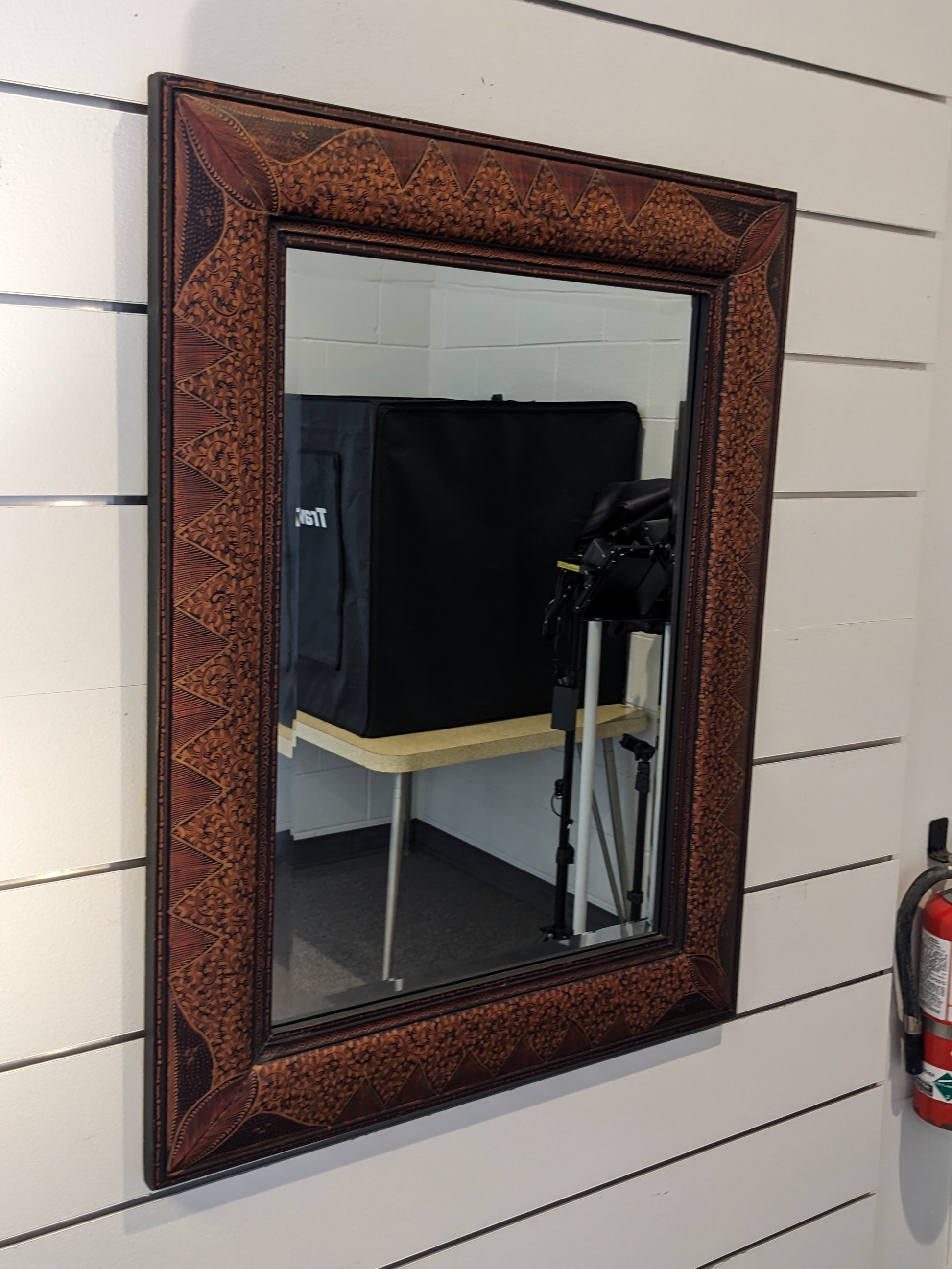 Old World Design Framed Wall Mirror