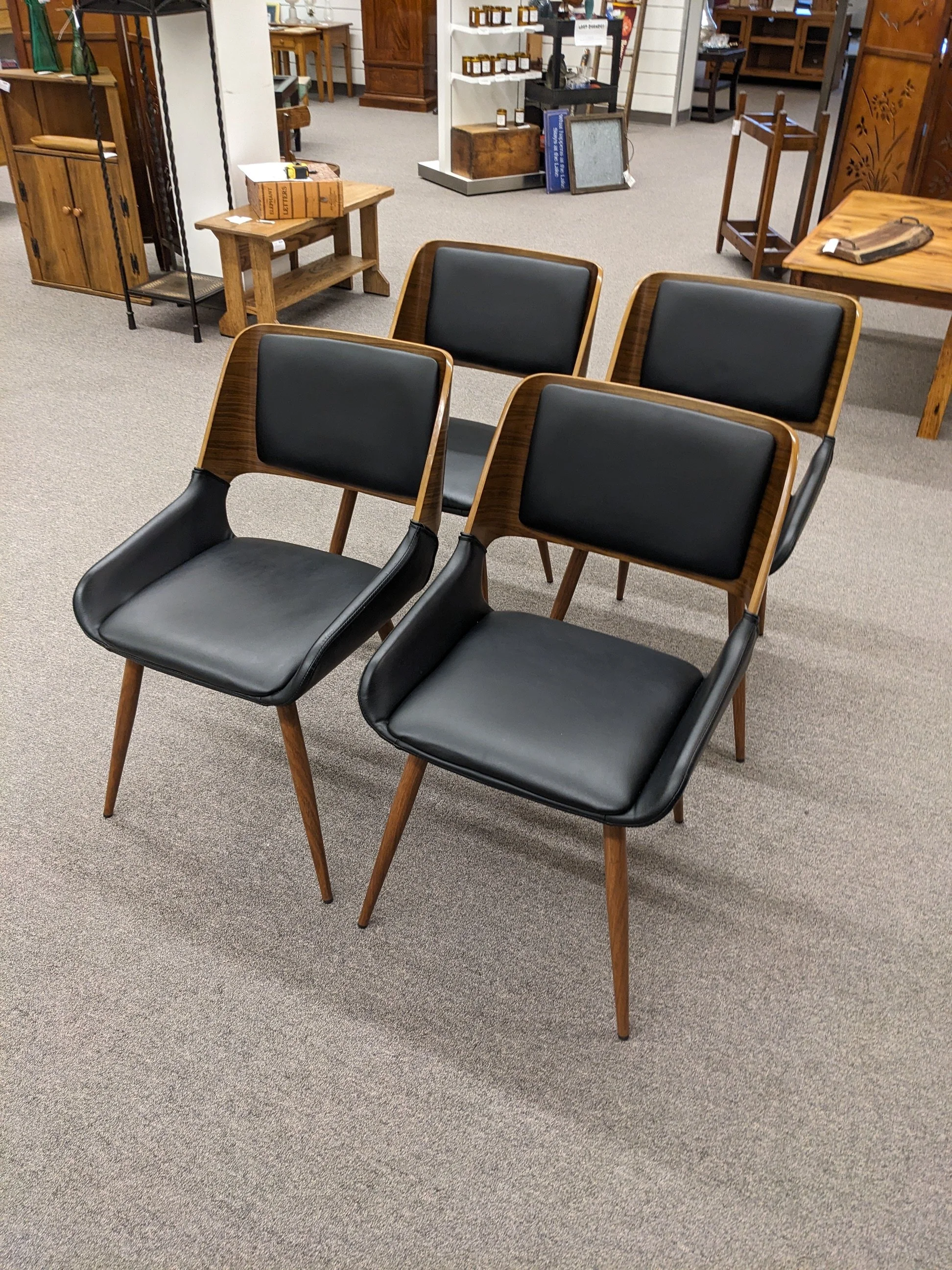 Set of 4 MCM-Style Dining Chairs