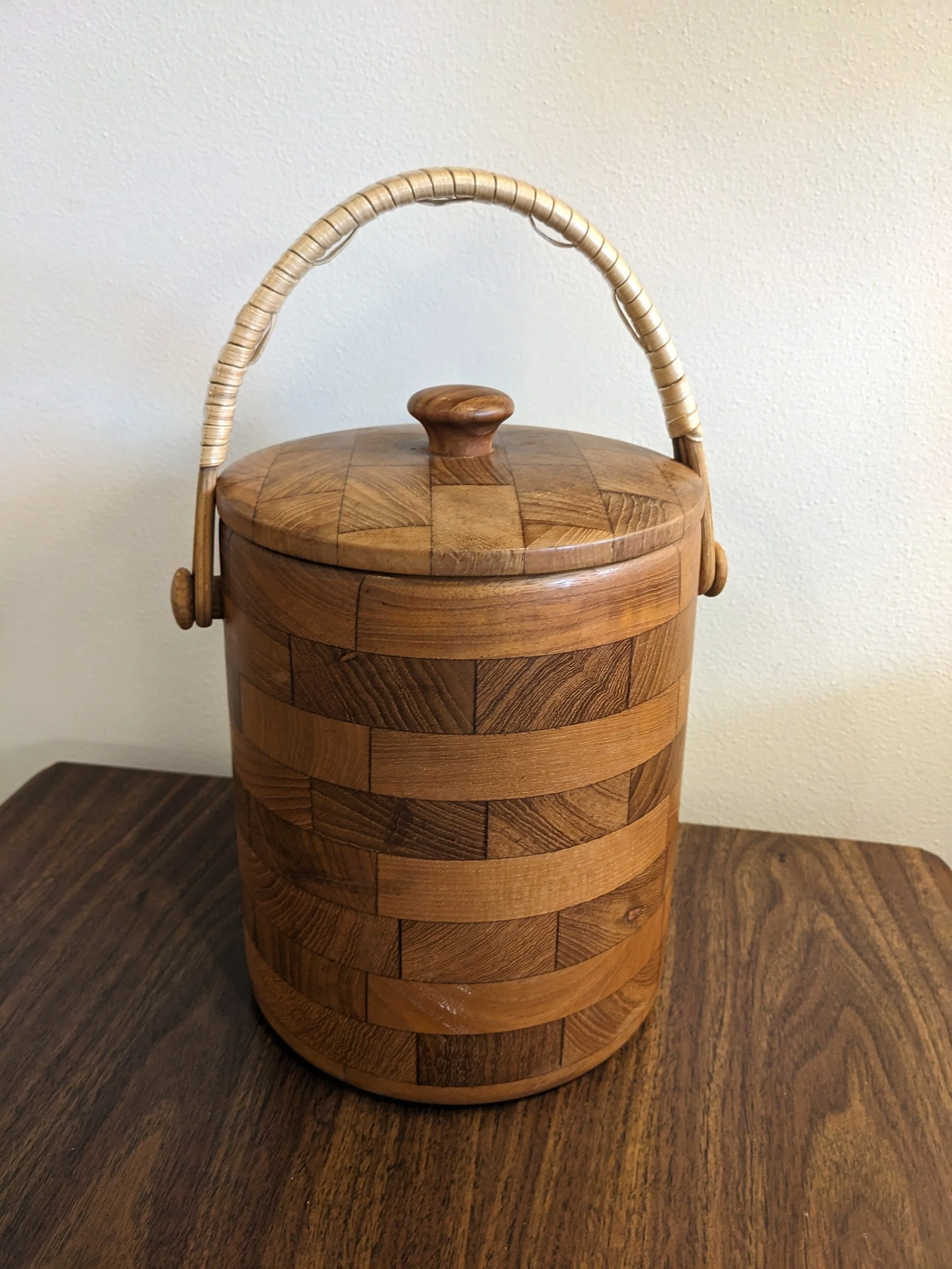 Vintage Wood Ice Bucket