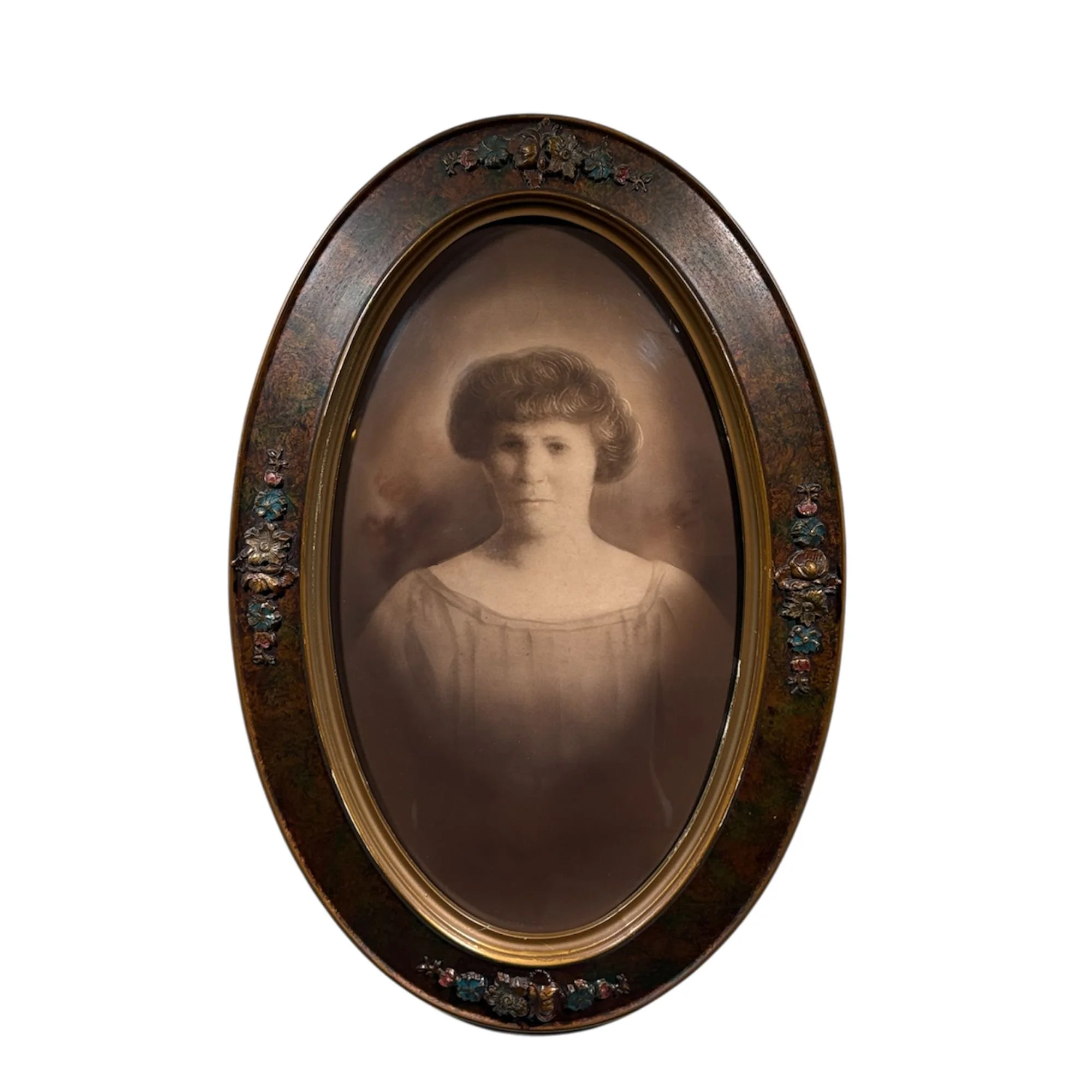 Antique Convex Bubble Glass Frame