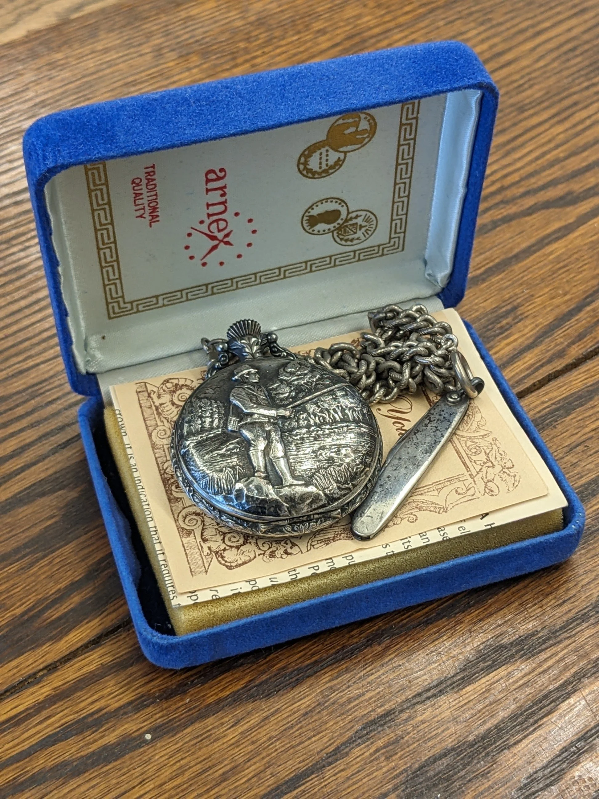 Arnex Swiss Hunter-Cased Pocket Watch