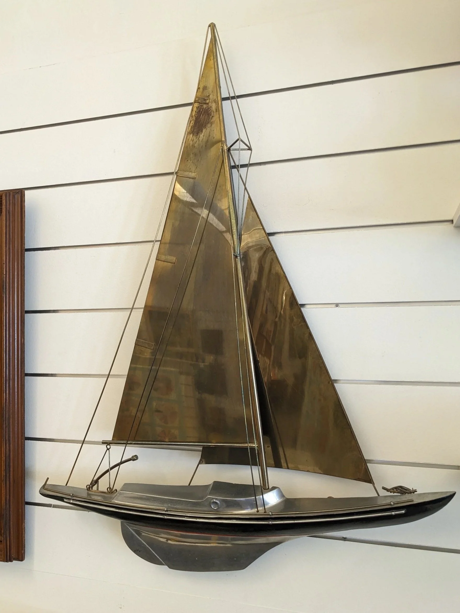 C. Jere 1987 Brutalist Sailboat Wall Sculpture