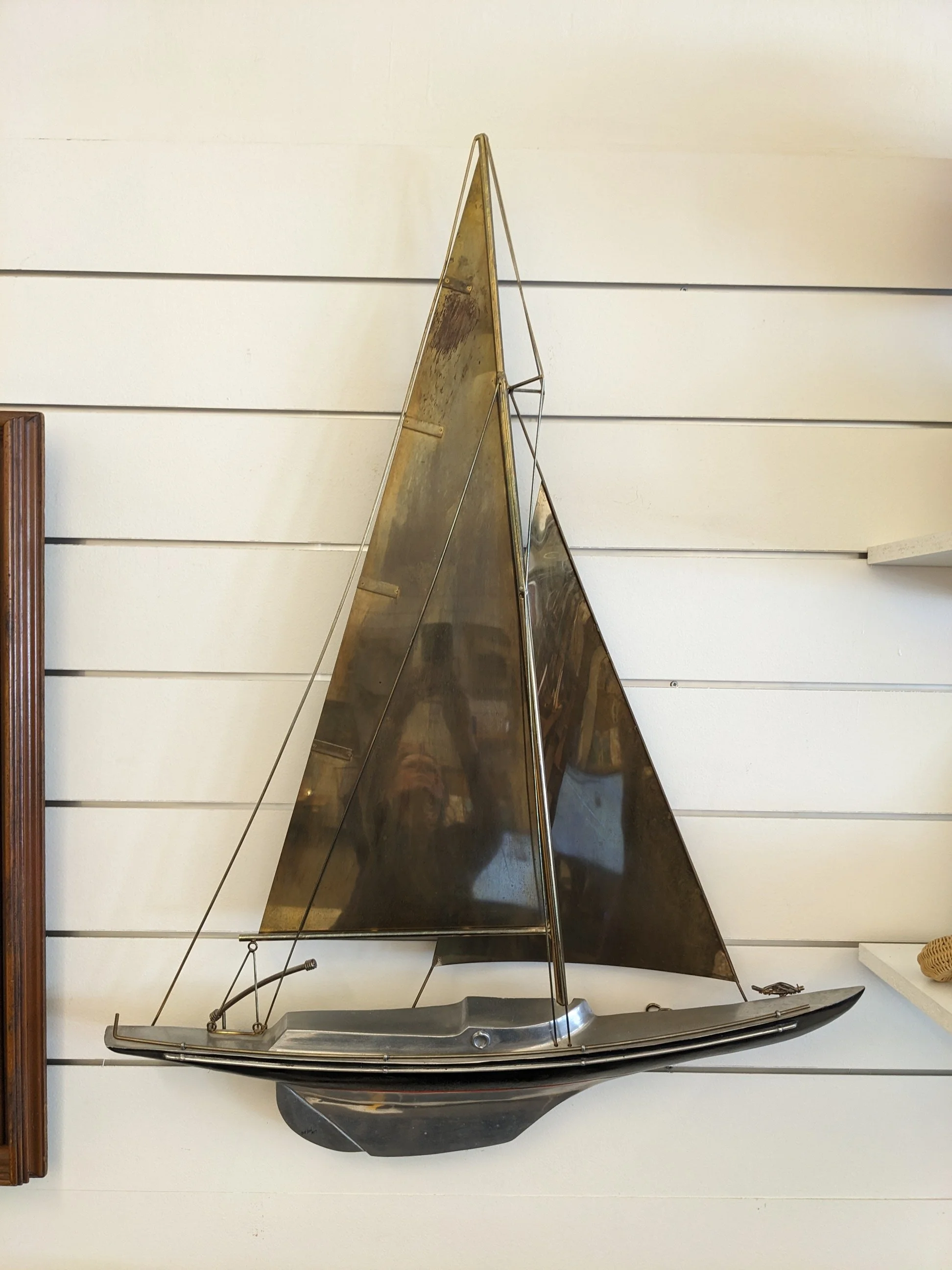 C. Jere 1987 Brutalist Sailboat Wall Sculpture