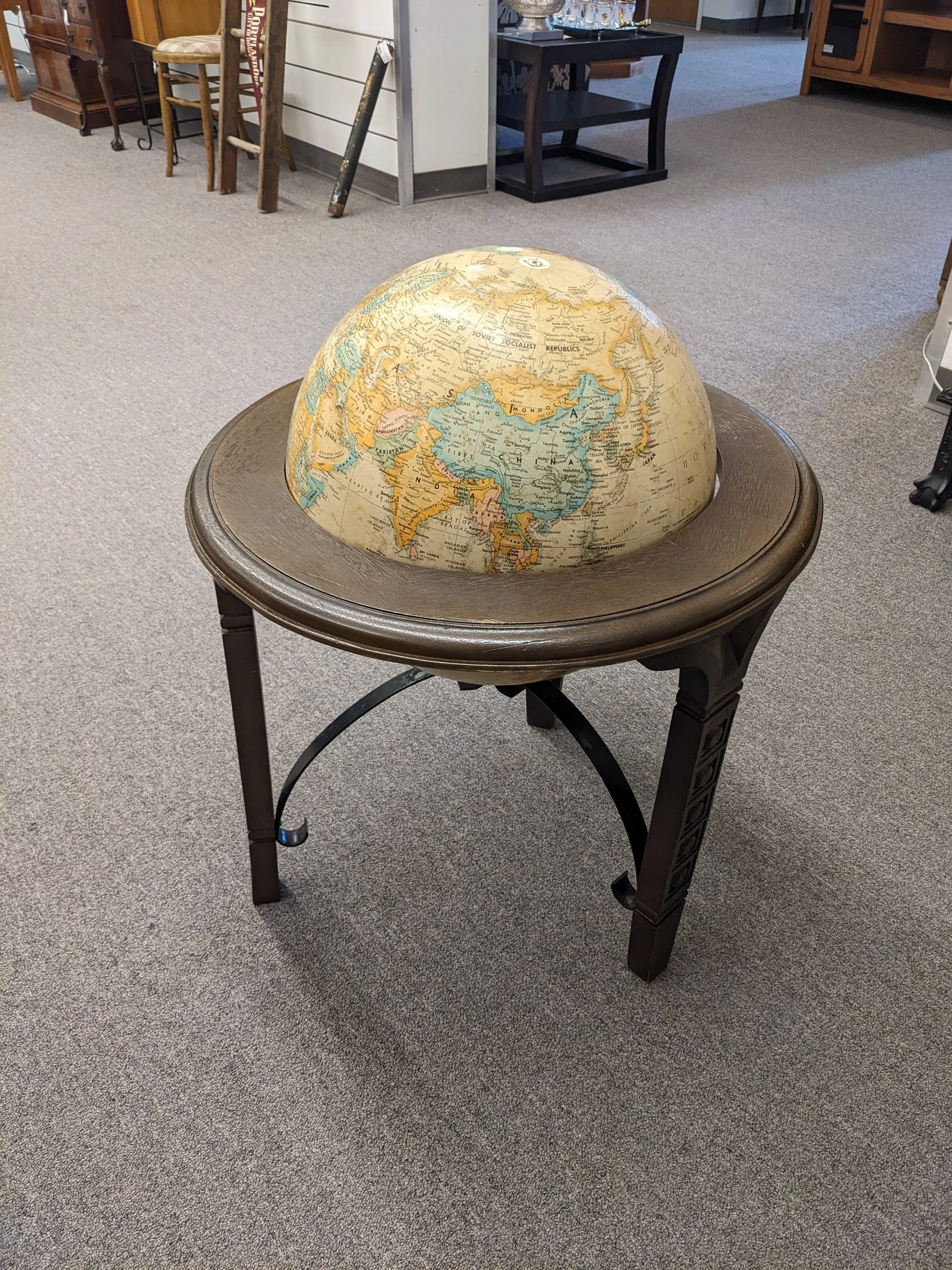 Vintage Replogle Globe Table/Stand