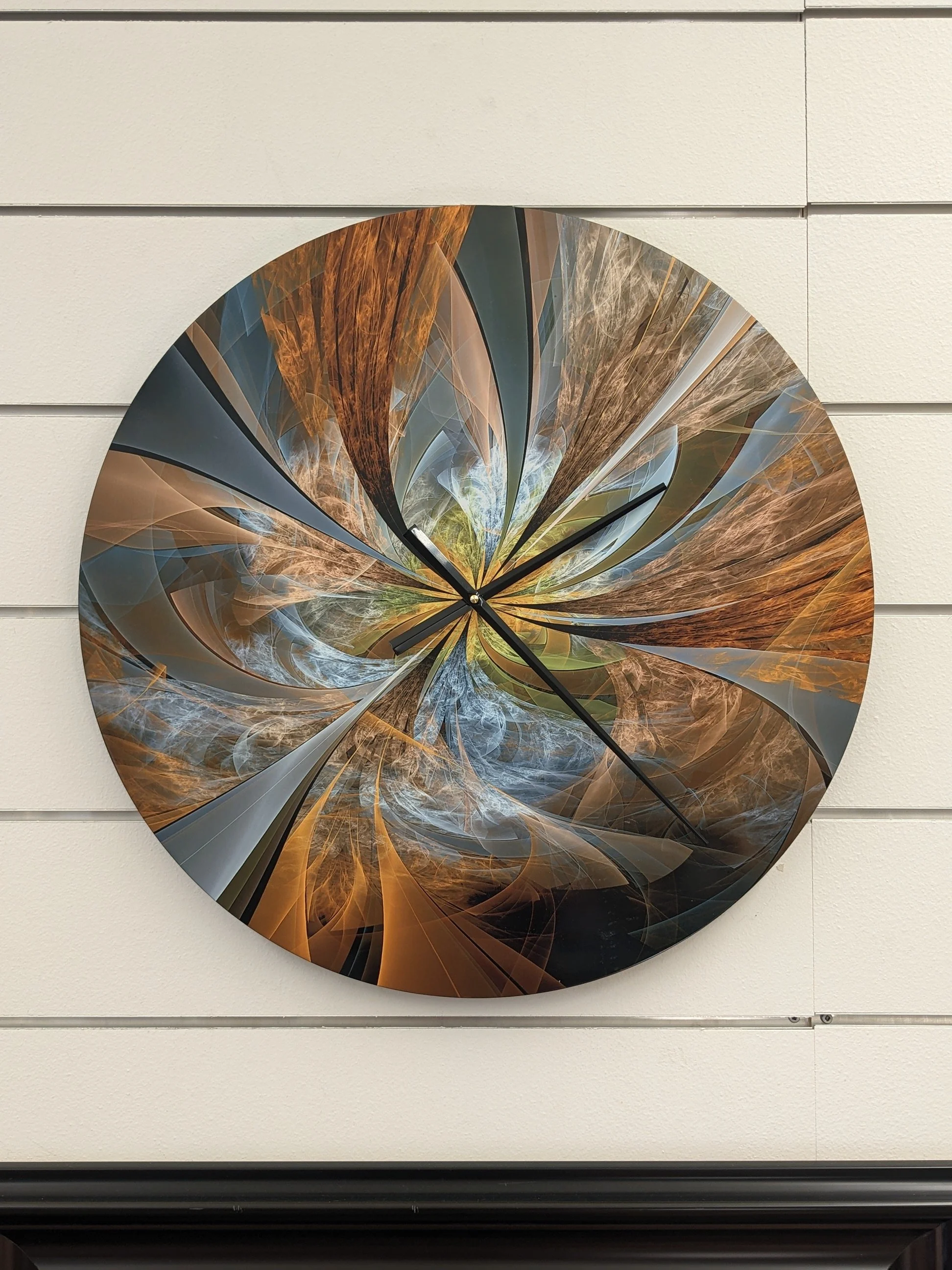 DesignArt 23" Modern Aluminum Wall Clock