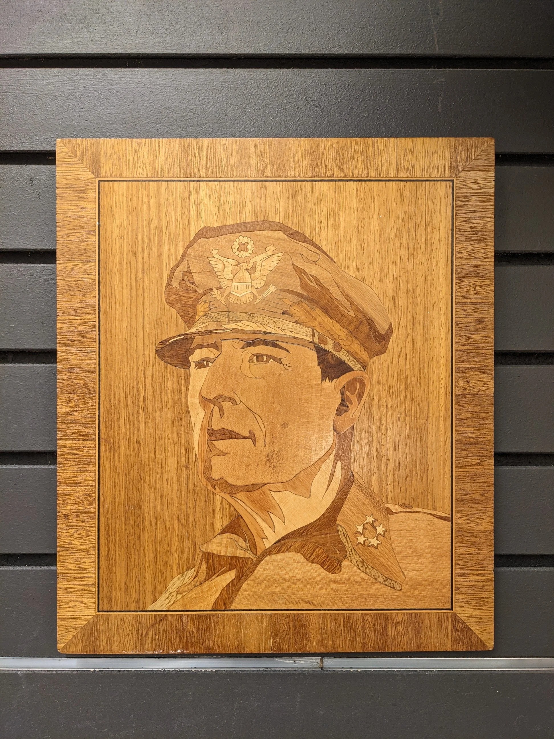 General MacArthur Marquetry Wall Art