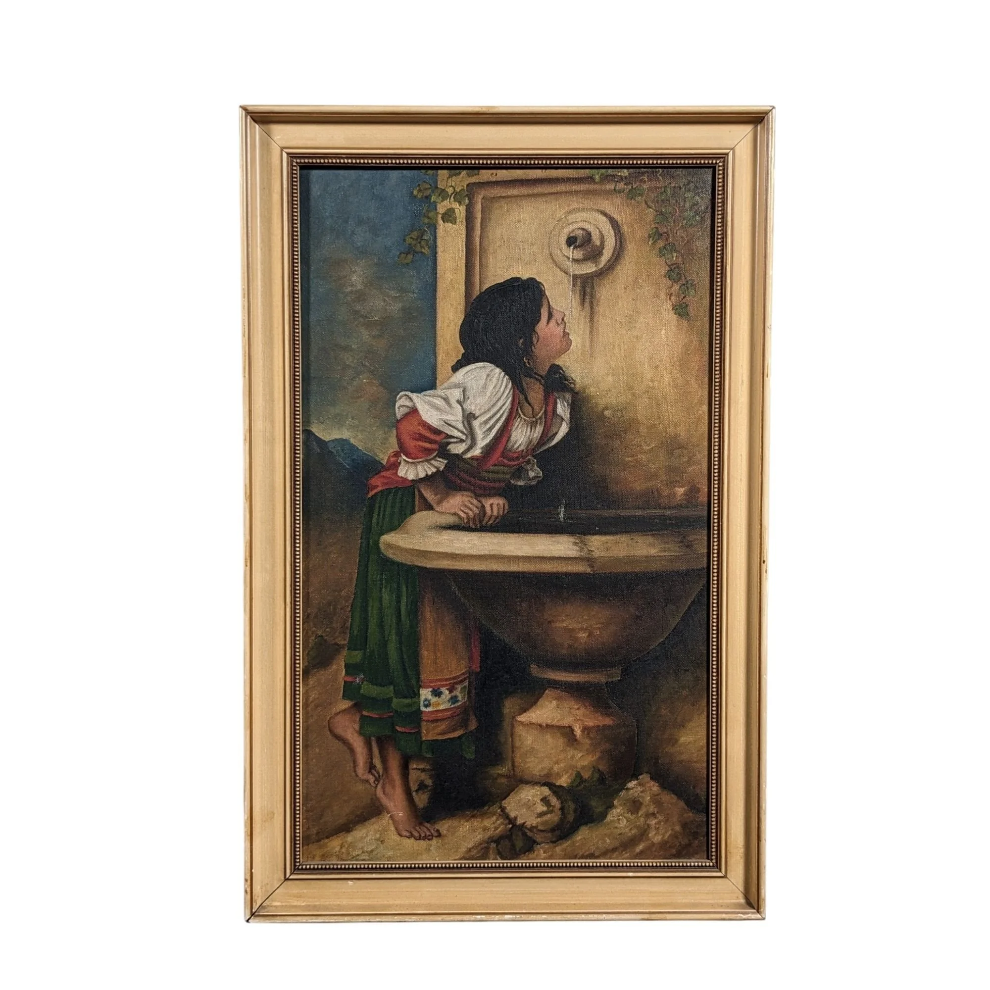 L. Bonnat "Roman Girl at a Fountain"