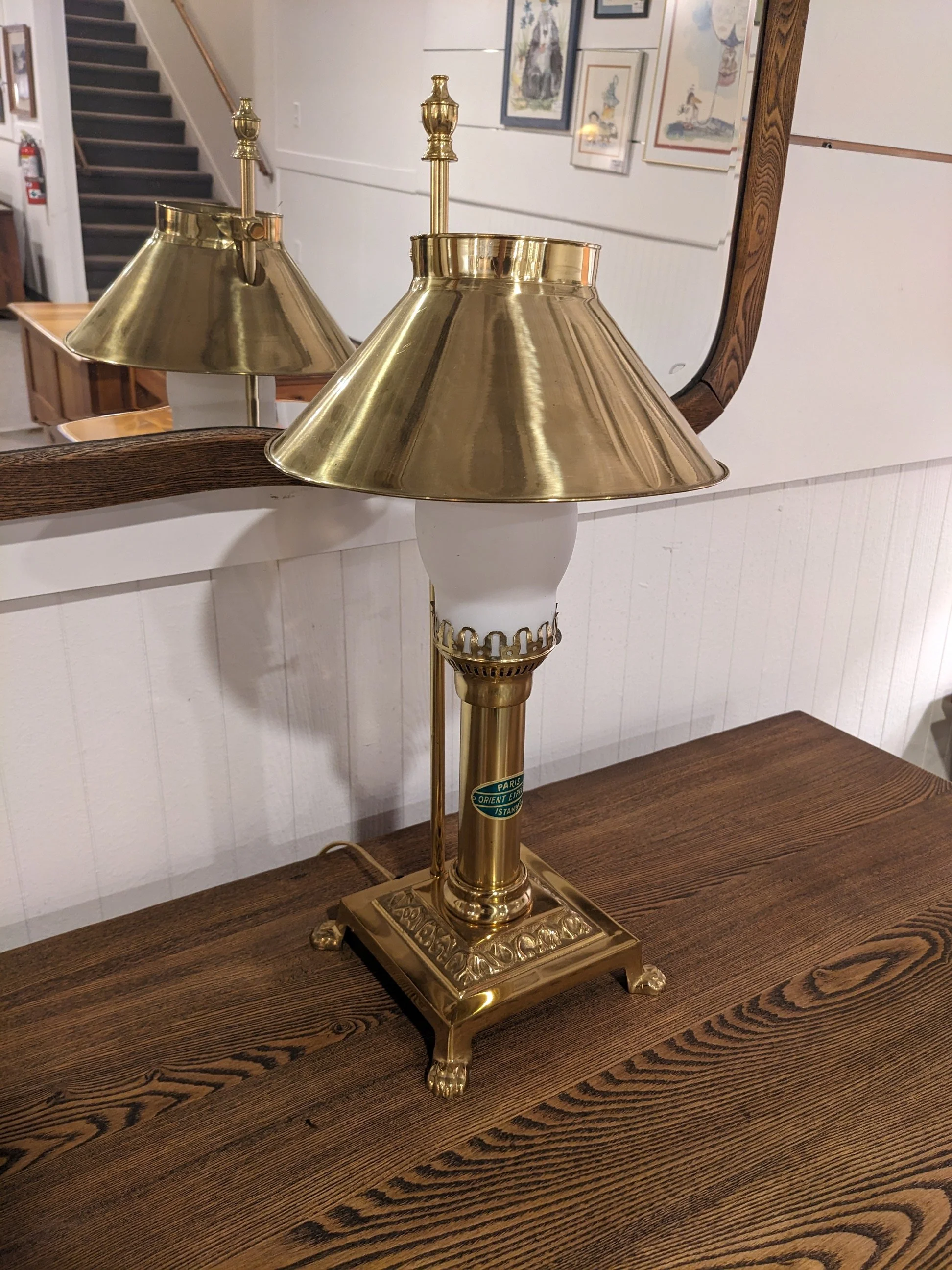 Vintage Orient Express Railroad Lamp