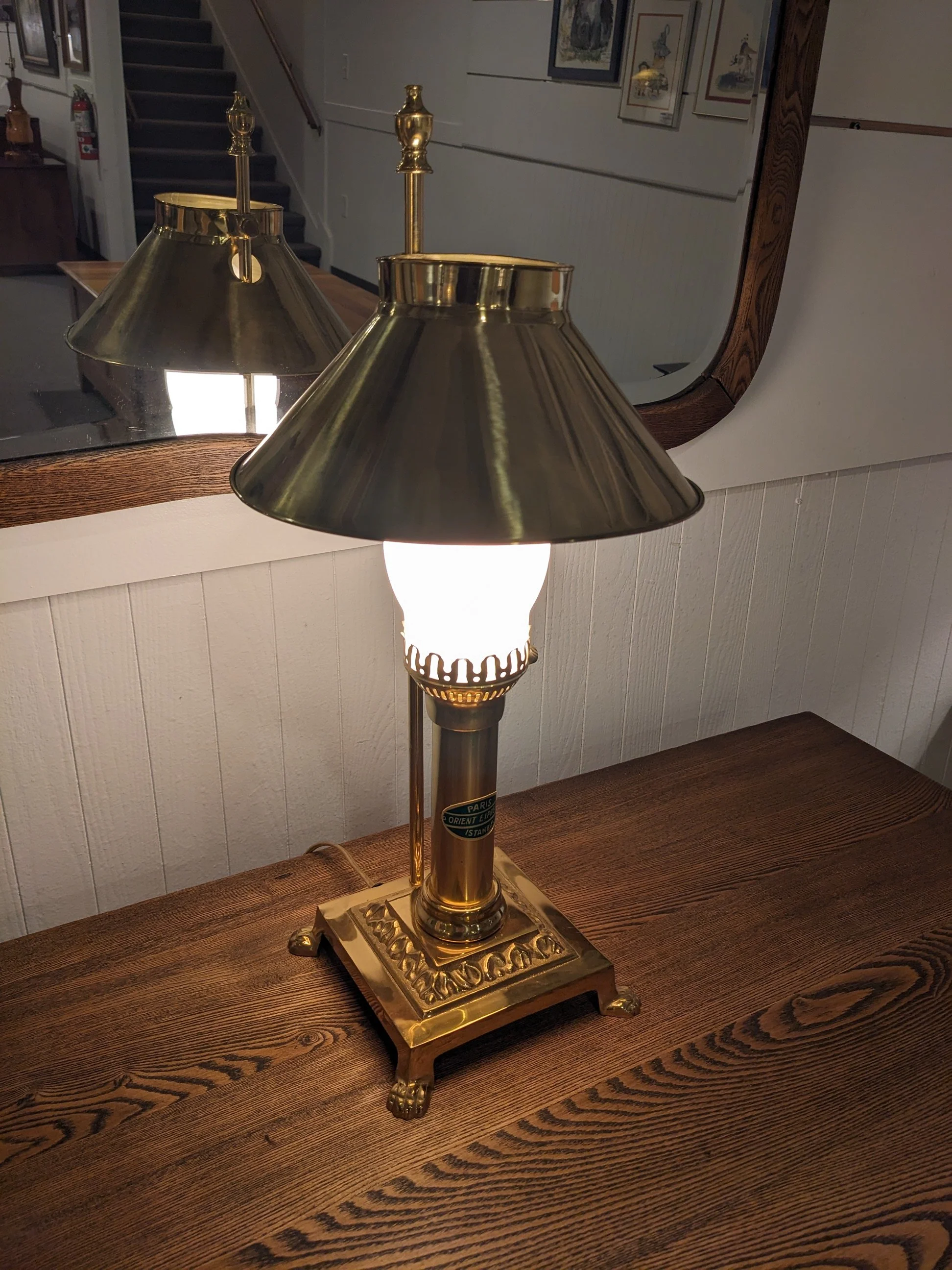 Vintage Orient Express Railroad Lamp