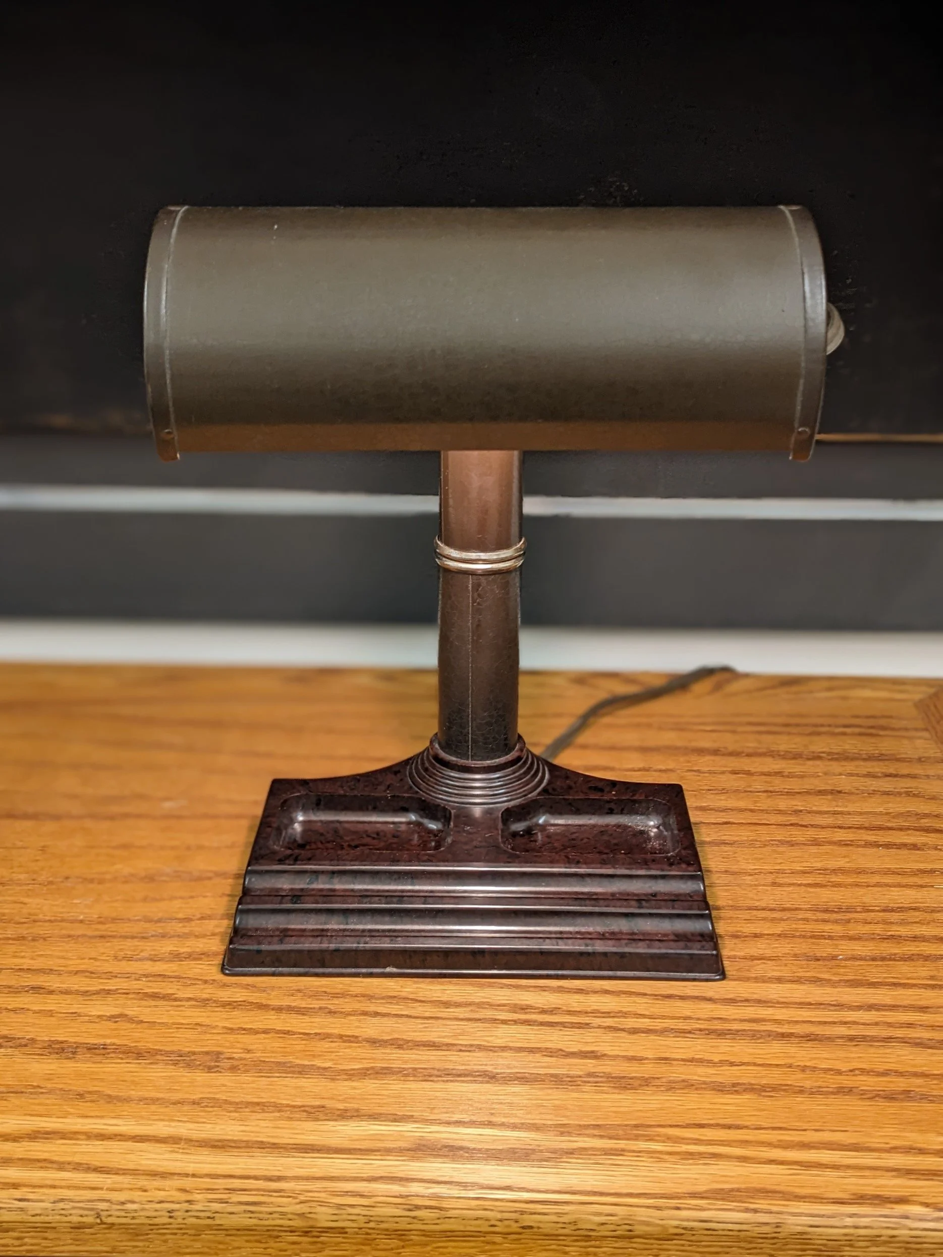 Art Deco Banker's Lamp