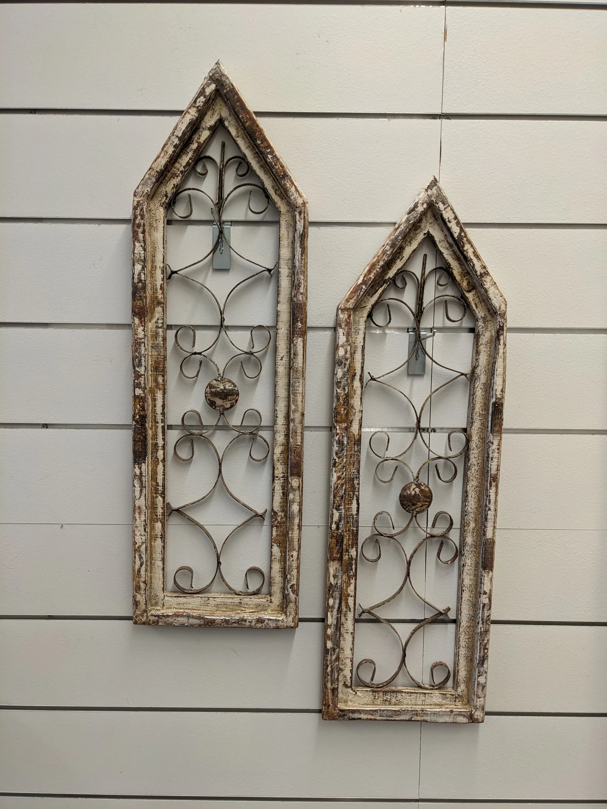 Pair Gothic Arch Wall Decor