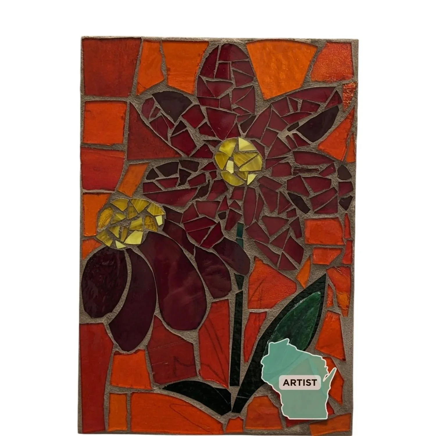 Coneflower Mosaic Tile Wall Decor