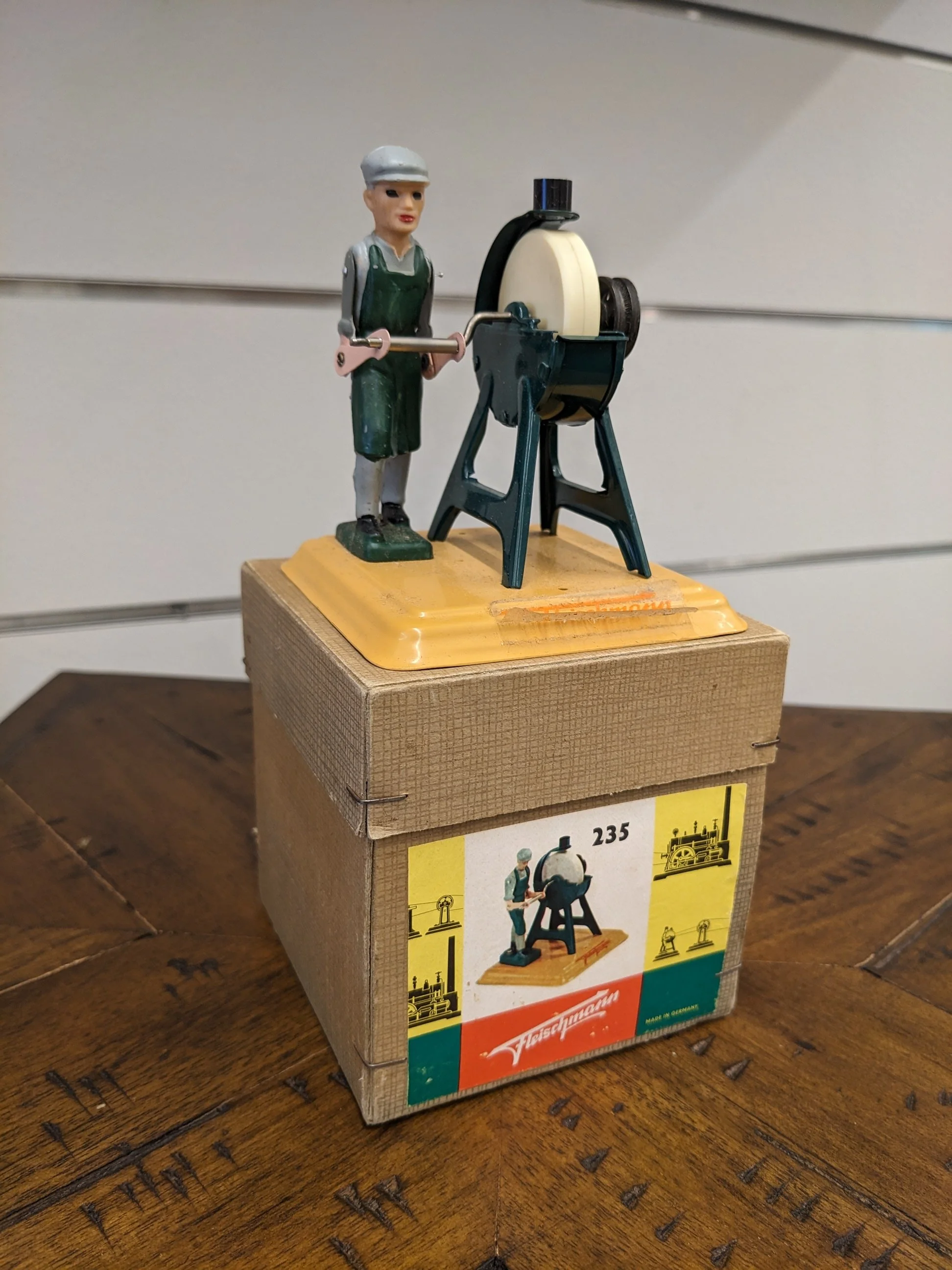 Vtg Fleischmann Blacksmith Tin Toy