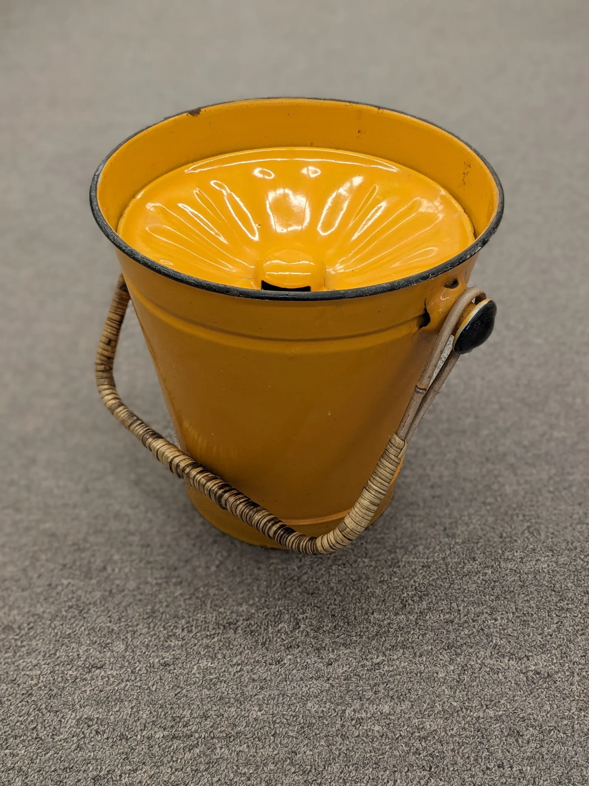 Vtg Enamel Utility Bucket