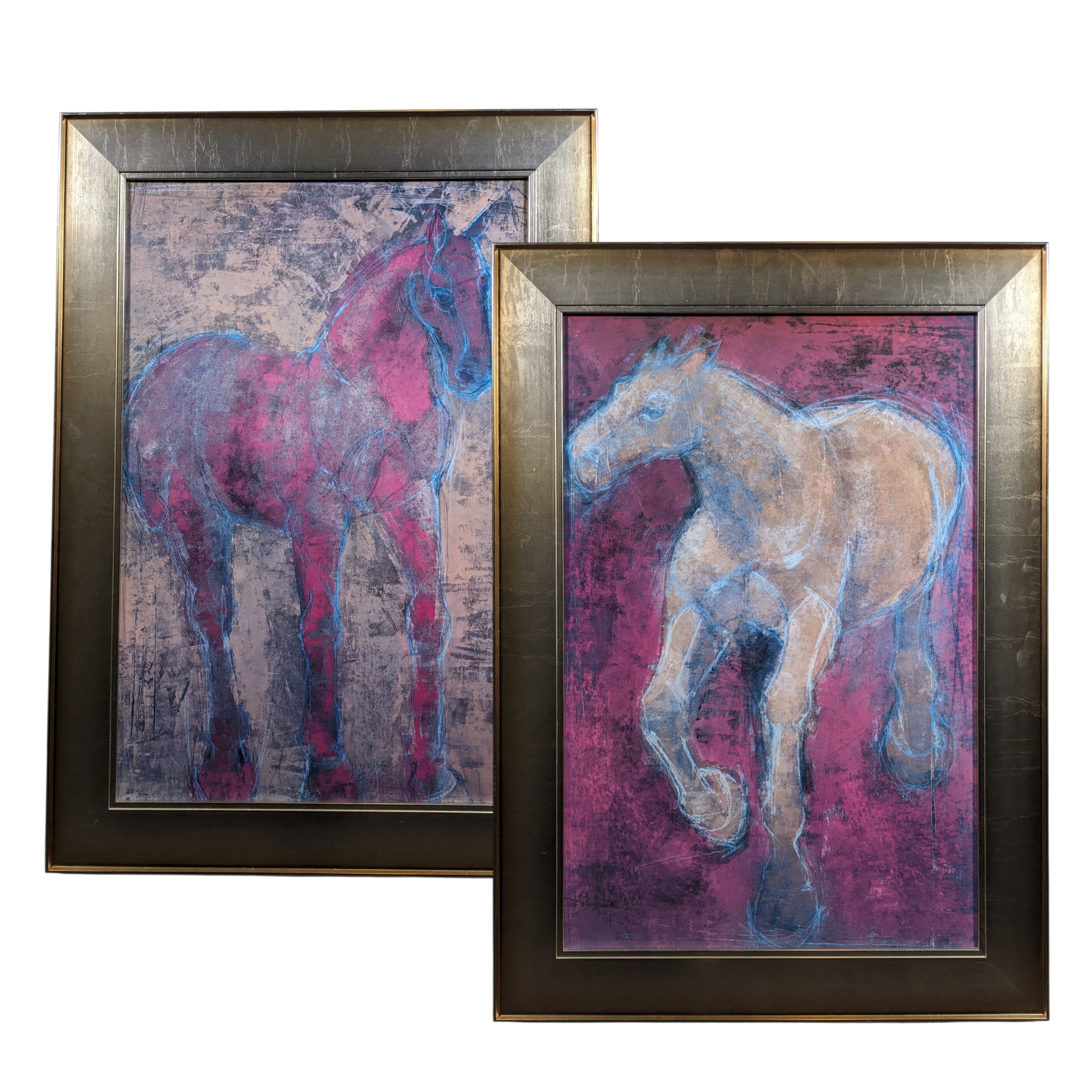 Pair M. Harris "Allegory of Fire/Earth" Horse Prints