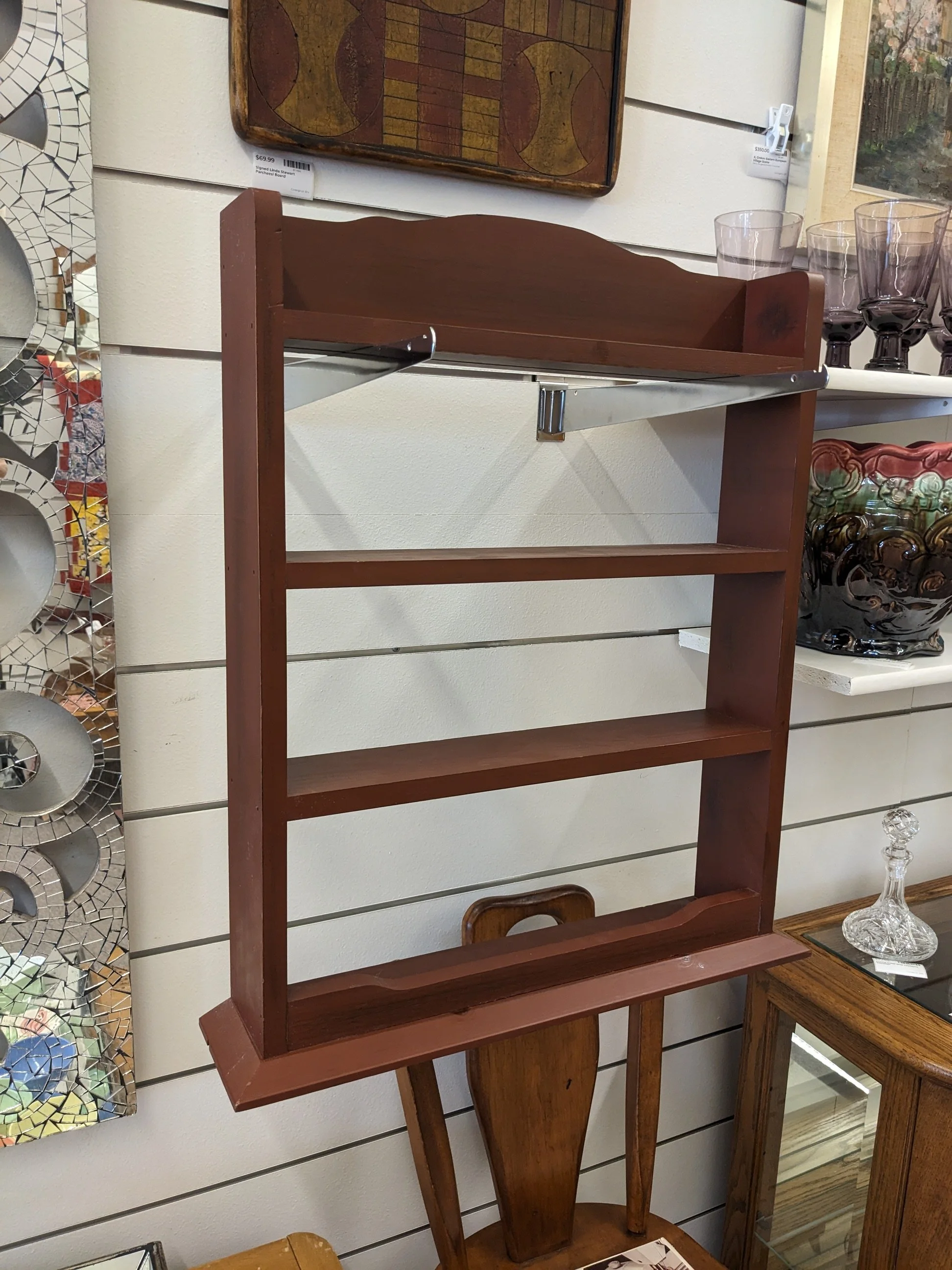 Painted Cottage Wall Display Shelf