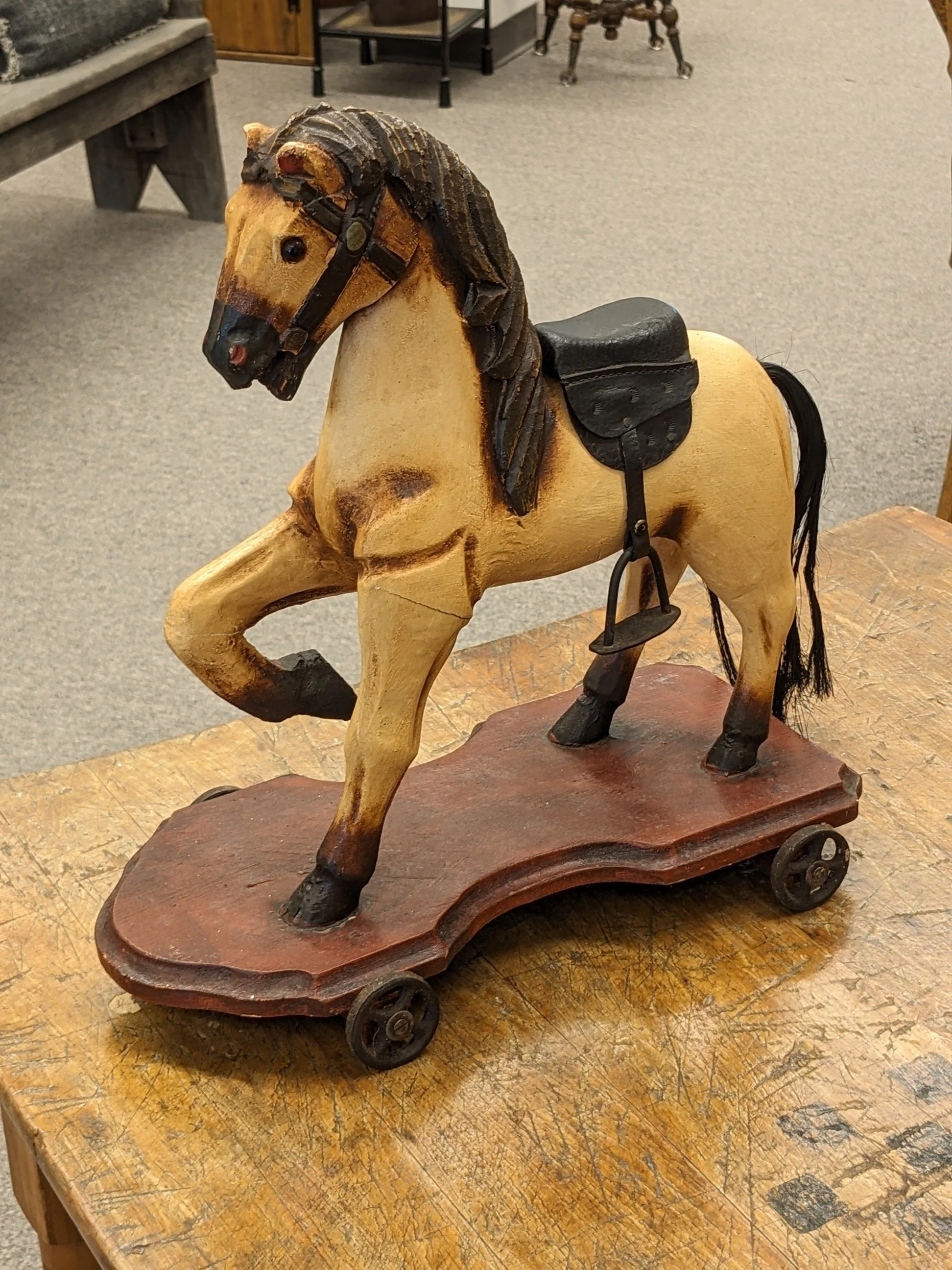 Primitive-Style Horse Pull Toy