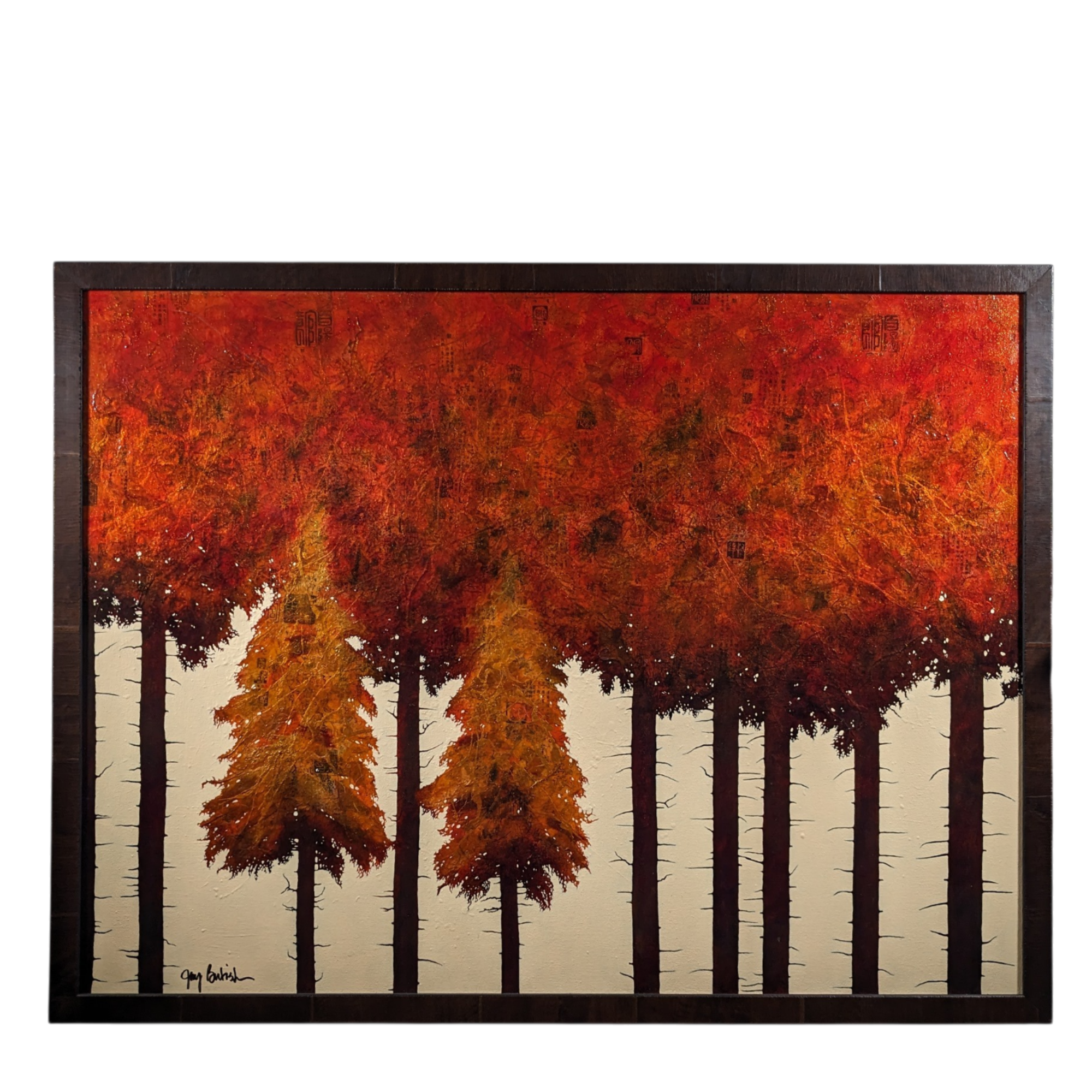 Original Mixed Media Forest Landscape