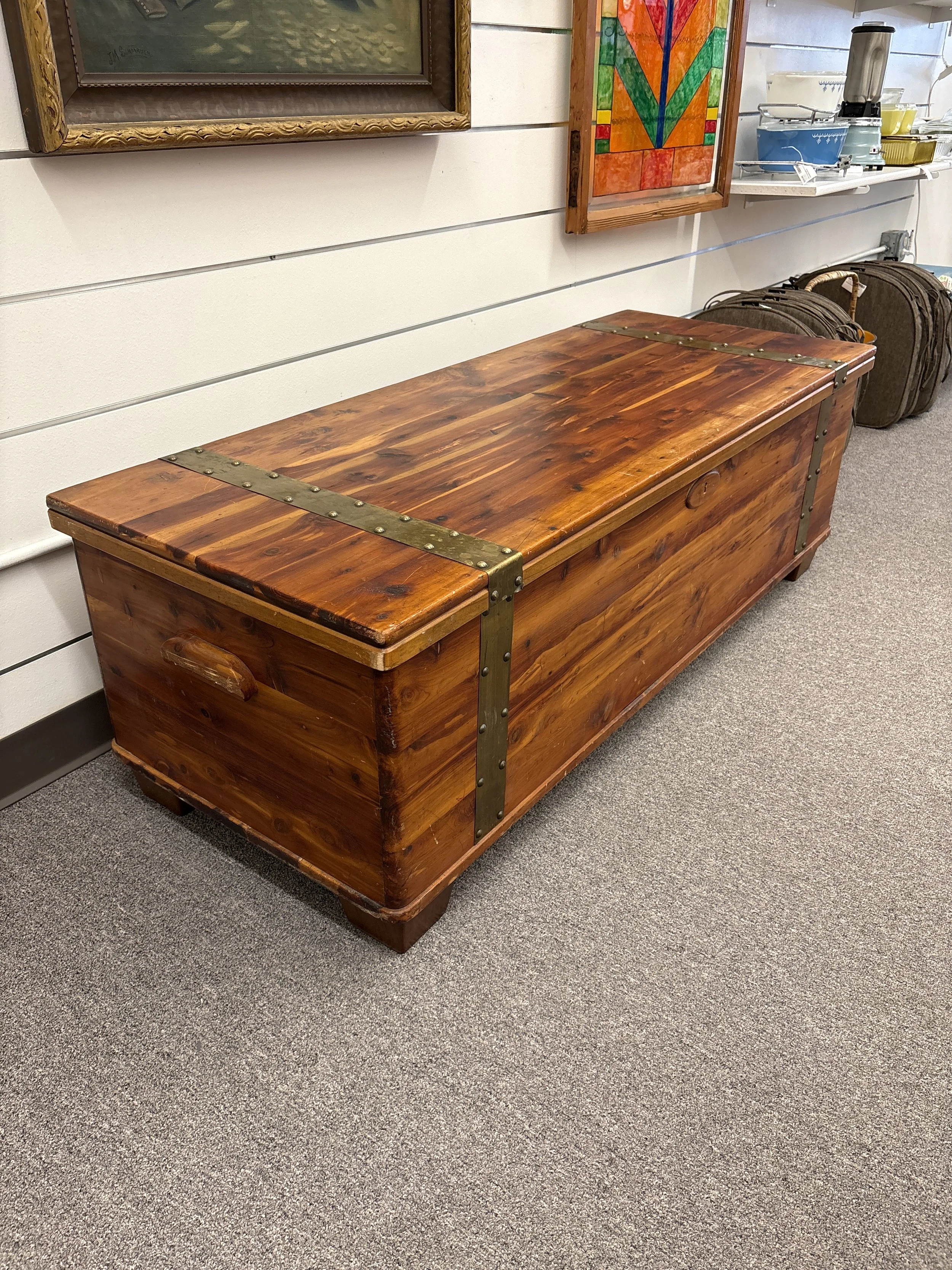 Cedar Chest w/Brass Detail