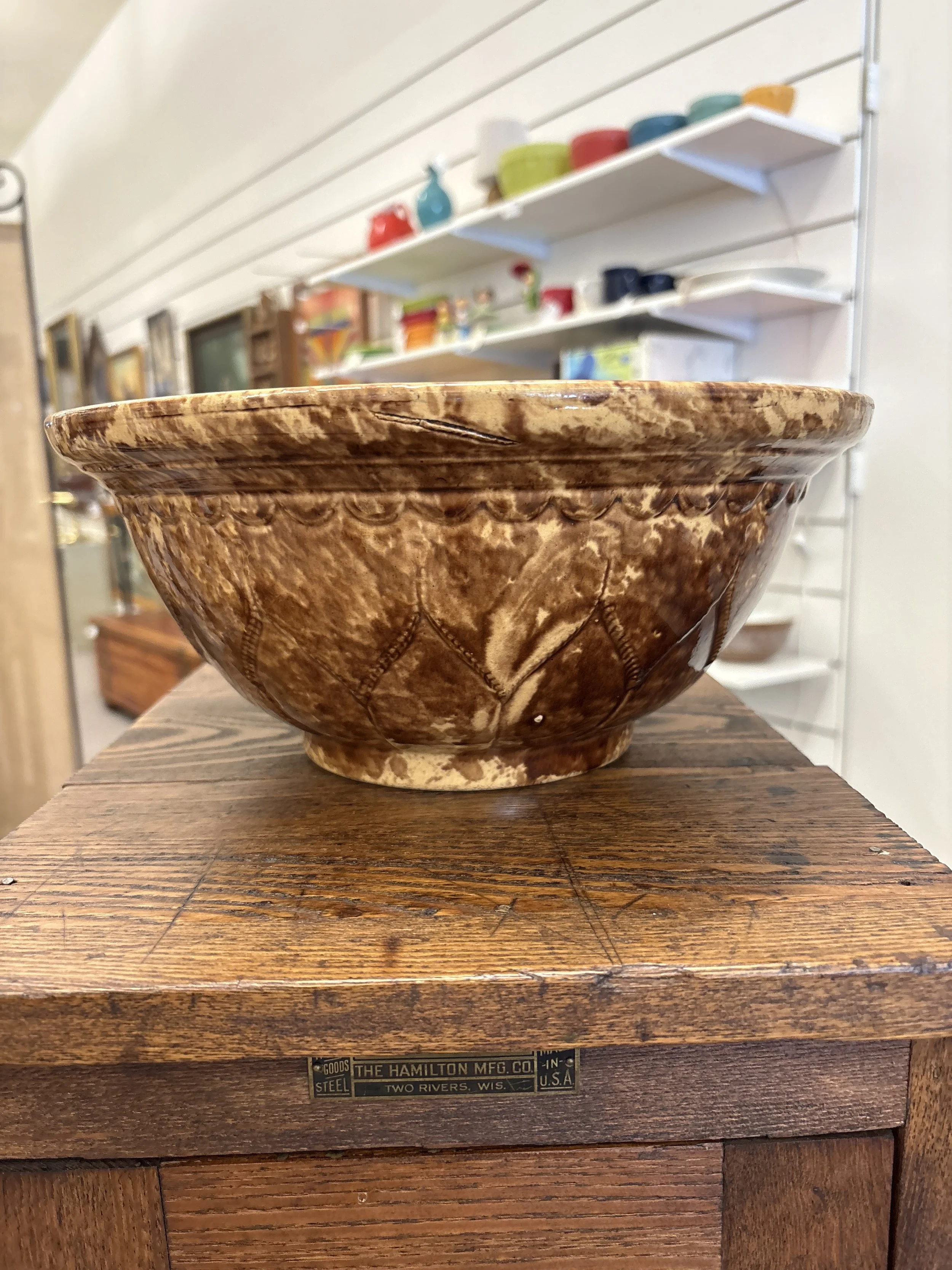 Antique Rockingham Glazed Bowl