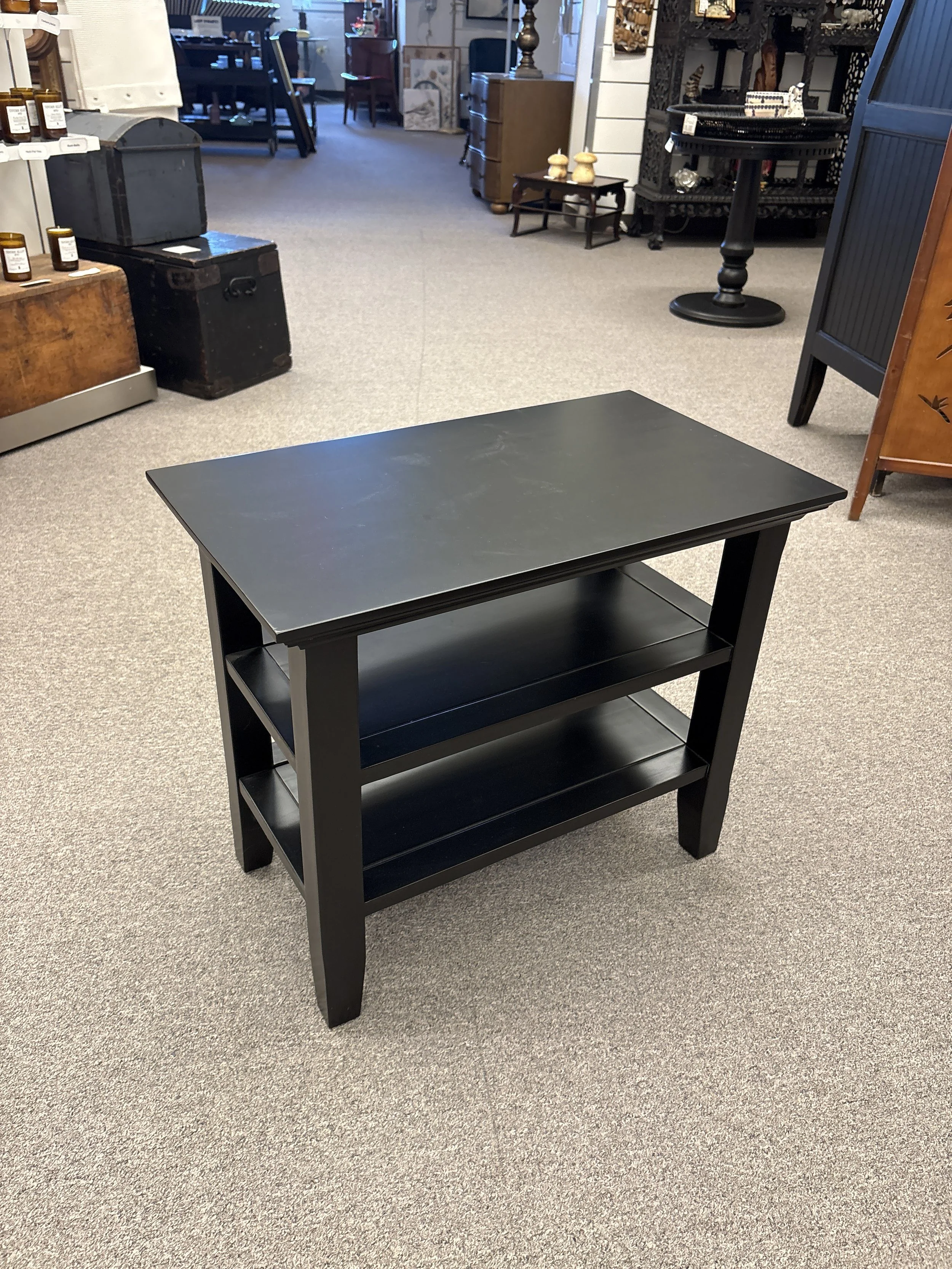 Black Tiered End/Accent Table