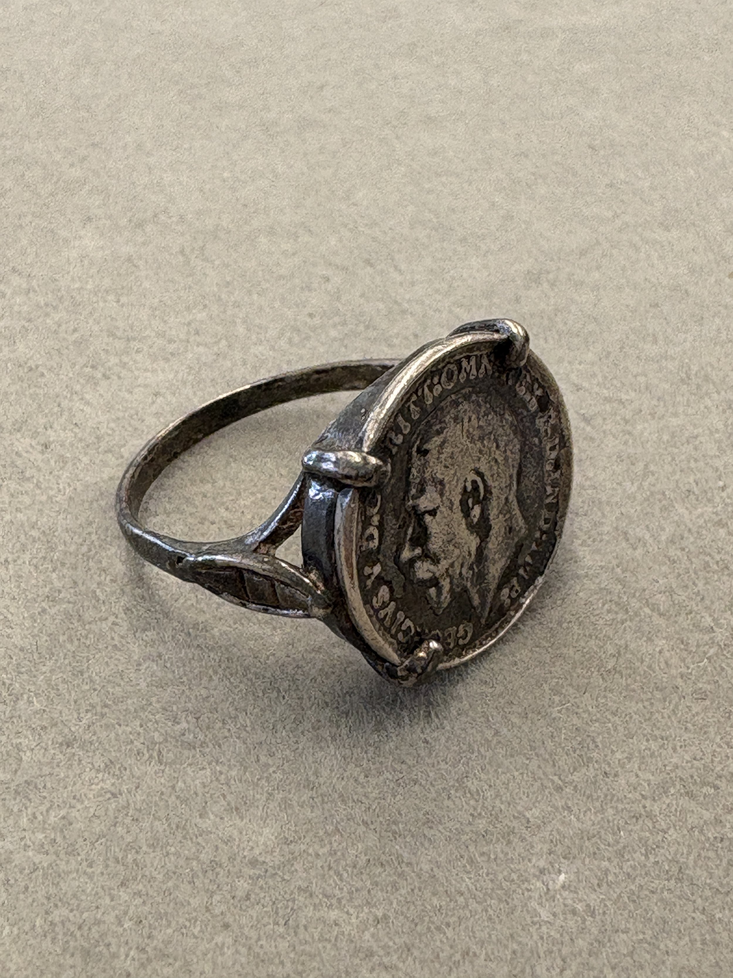 British 1913 Three Pence Ring