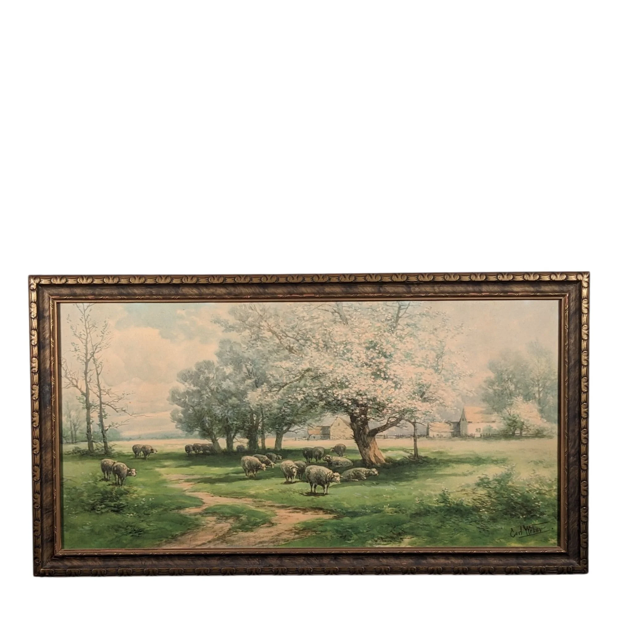 C. Weber Pastoral Sheep Print
