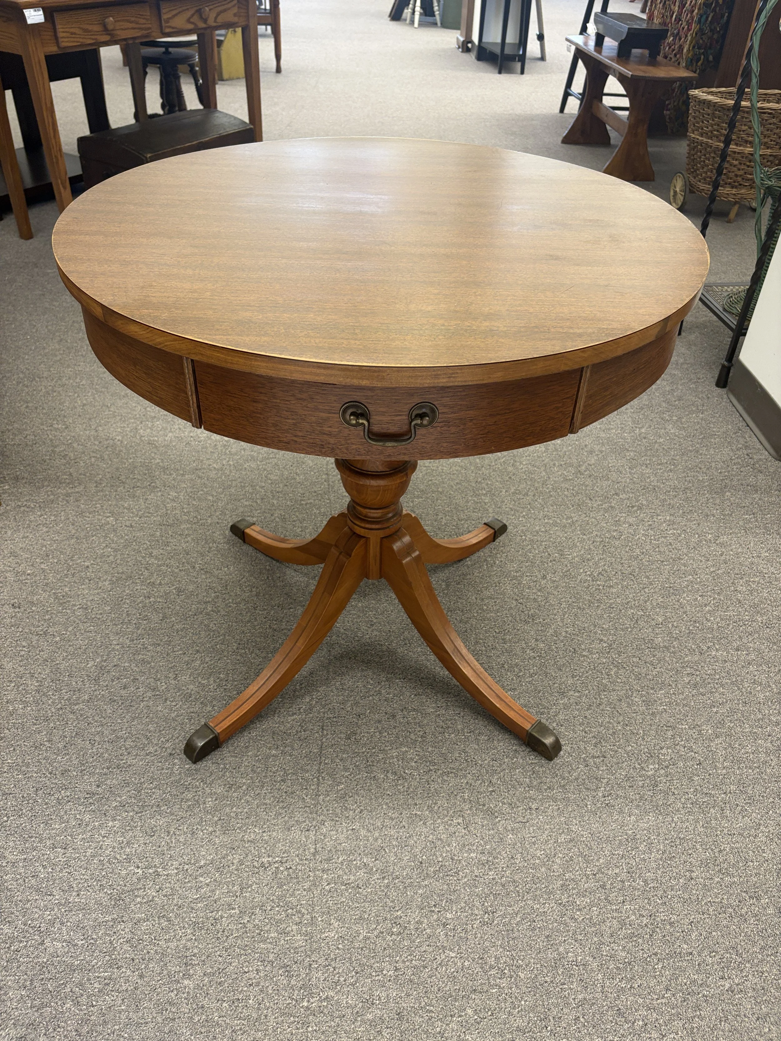 Vintage Mahogany Drum/Center Table