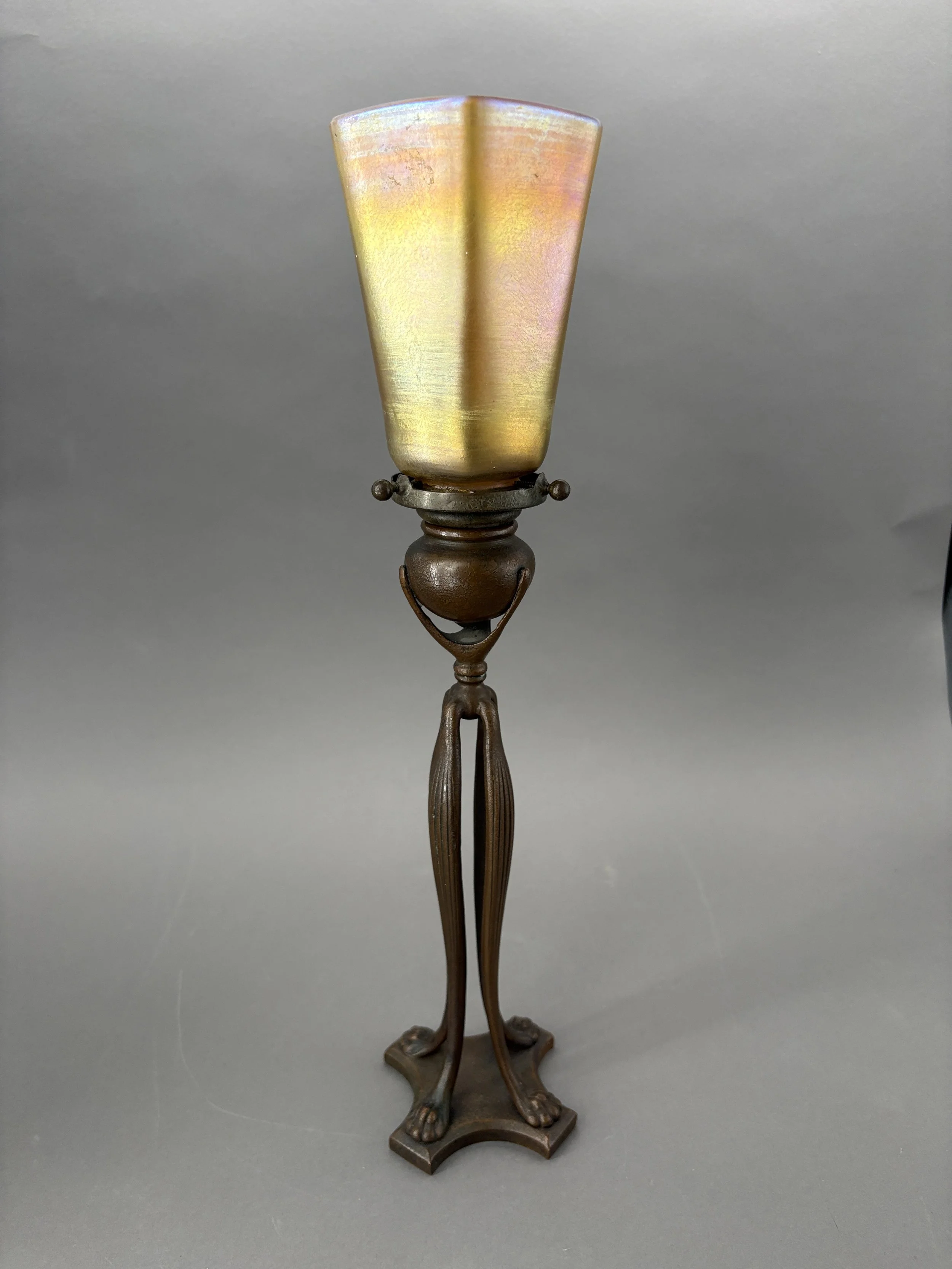 Tiffany Studios Bronze Candleholder