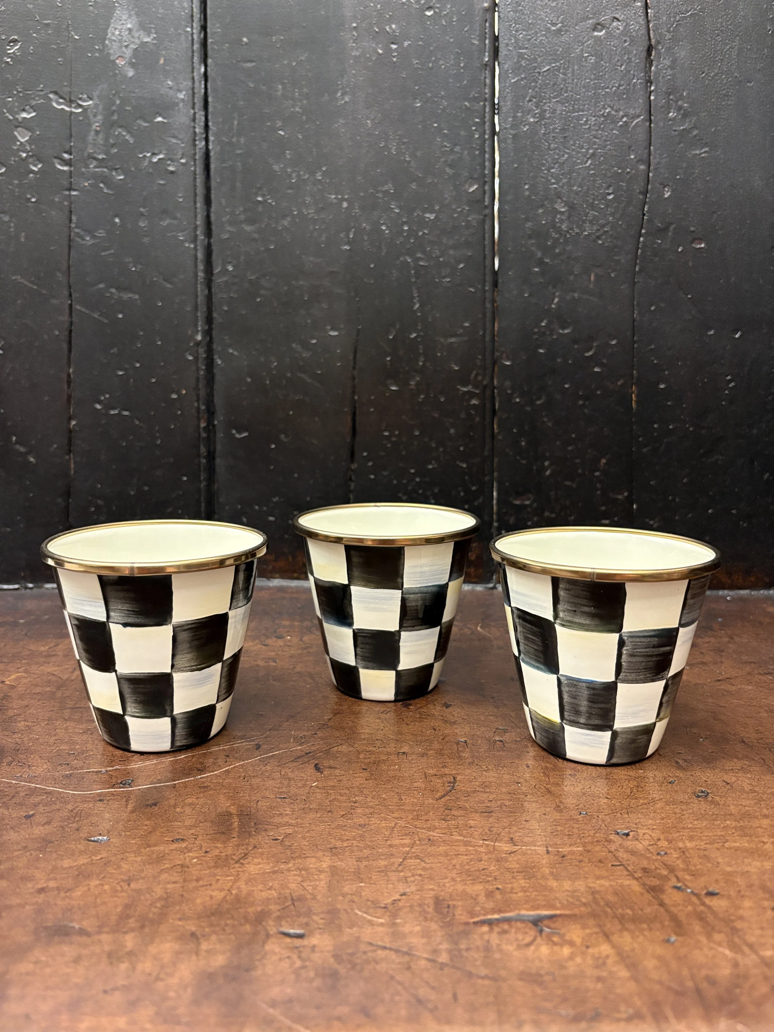 MacKenzie-Childs 3Pc Herbs Pots