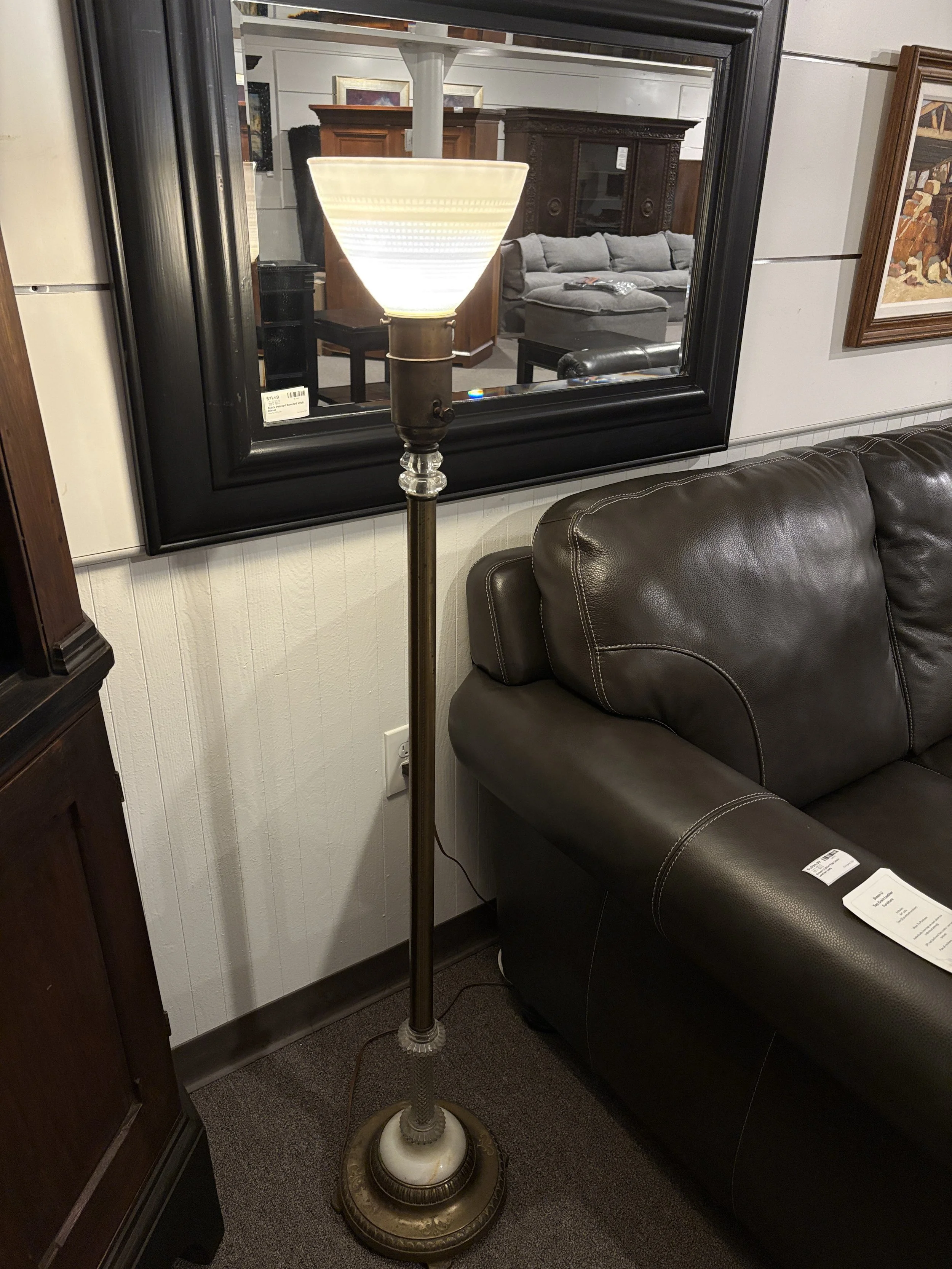 Art Deco Torchiere Floor Lamp