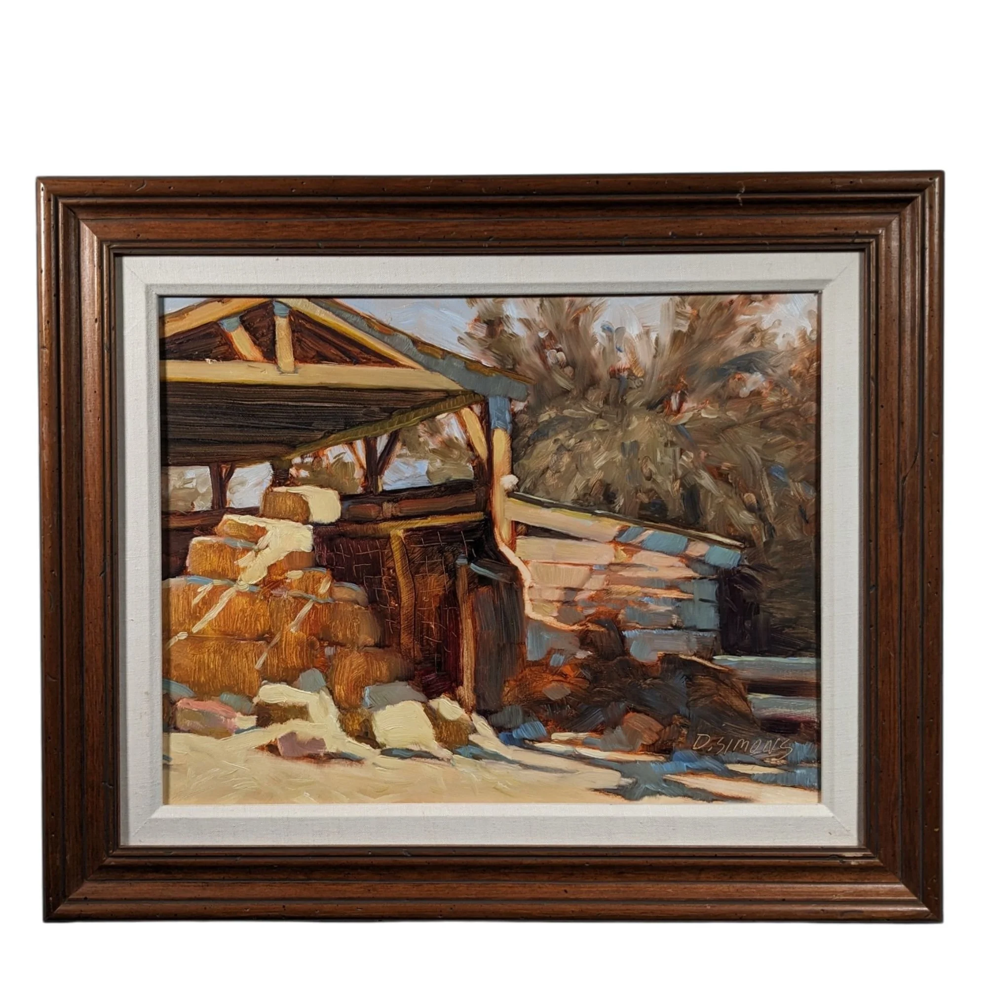 D. Simons Hay Barn Oil Painting