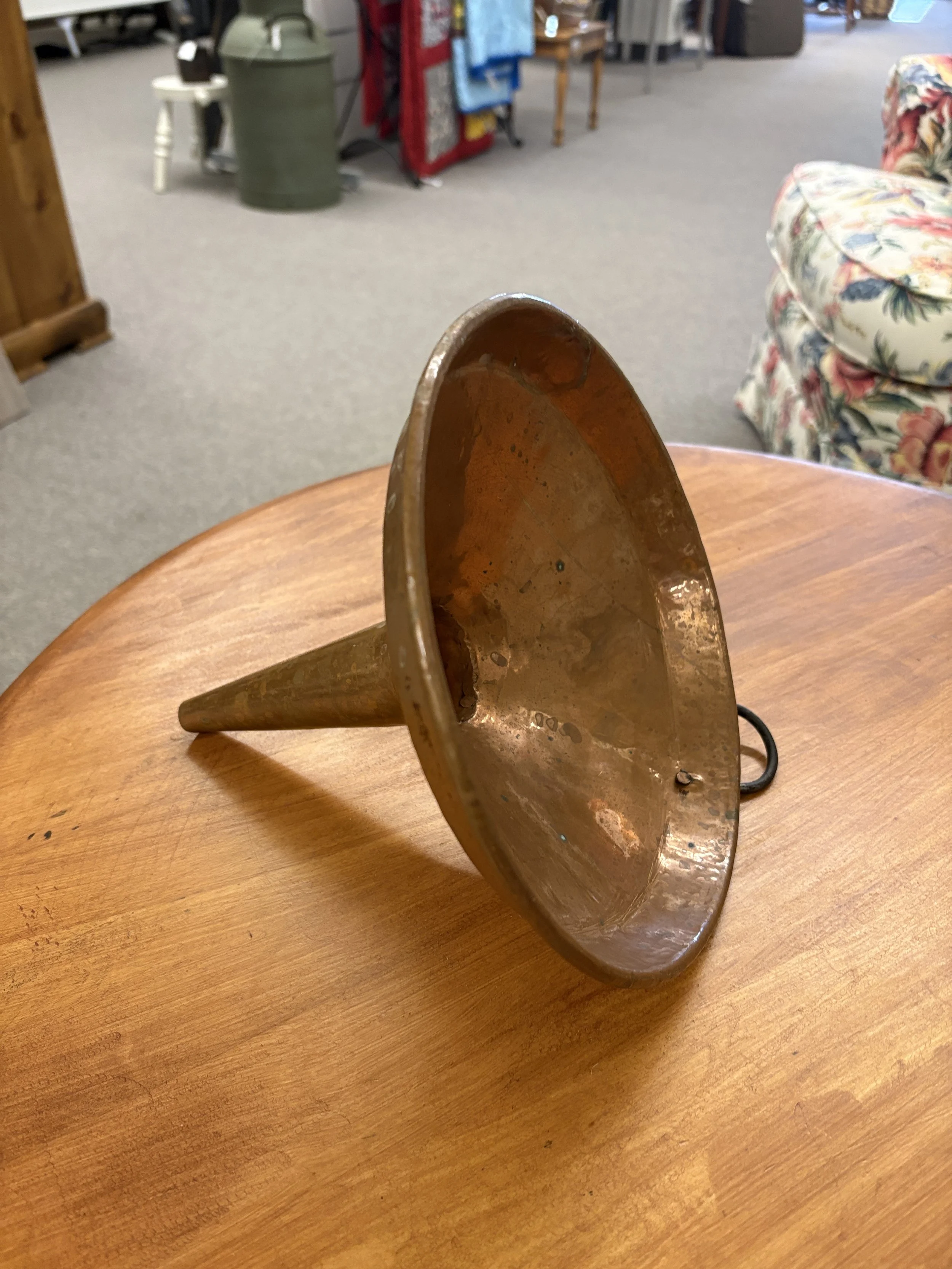 Large Antique Copper Funnel