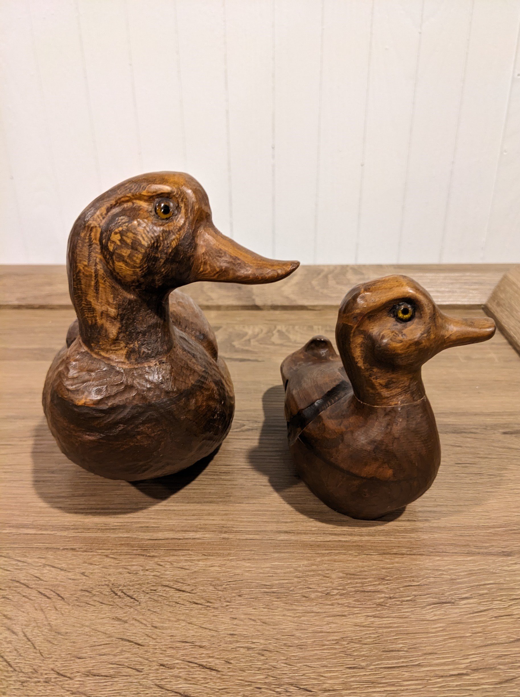 Pair German Carved Ducks
